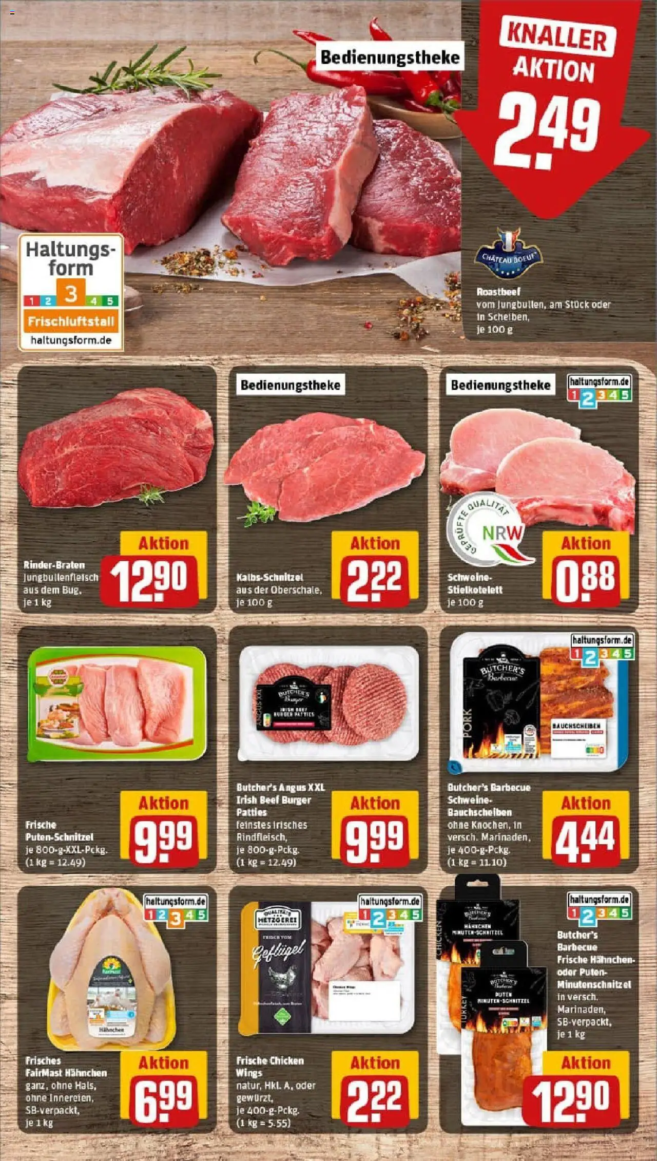 Rewe prospekt Langenfeld / Reusrath	 - gültig ab dem 11.08.2025 | Seite: 8 | Produkte: Rinderbraten, Hahnchen, Burger, Roastbeef