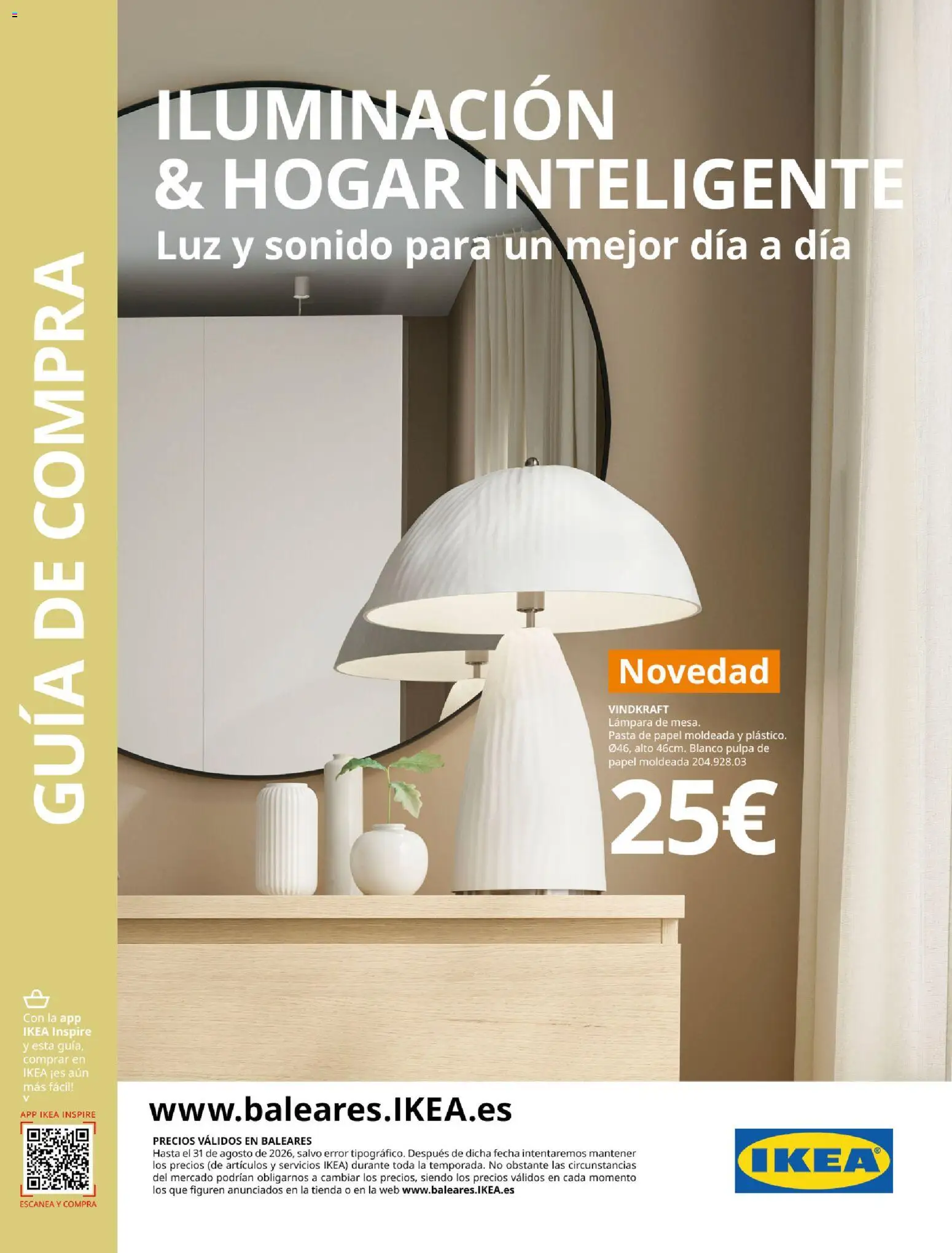 Catálogo IKEA Iluminación y hogar inteligente │ válido desde el 06.03.2026 | Página: 1 | Productos: Pasta, Galette de chaise, Lámpara