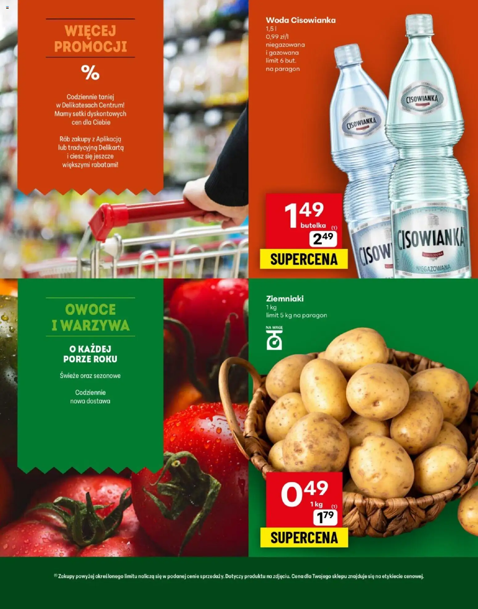 Delikatesy Centrum Gazetka - Warszawa Otwarcie od 06.11.2025 | Strona: 2 | Produkty: Ziemniaki, Woda, Warzywa, Owoce