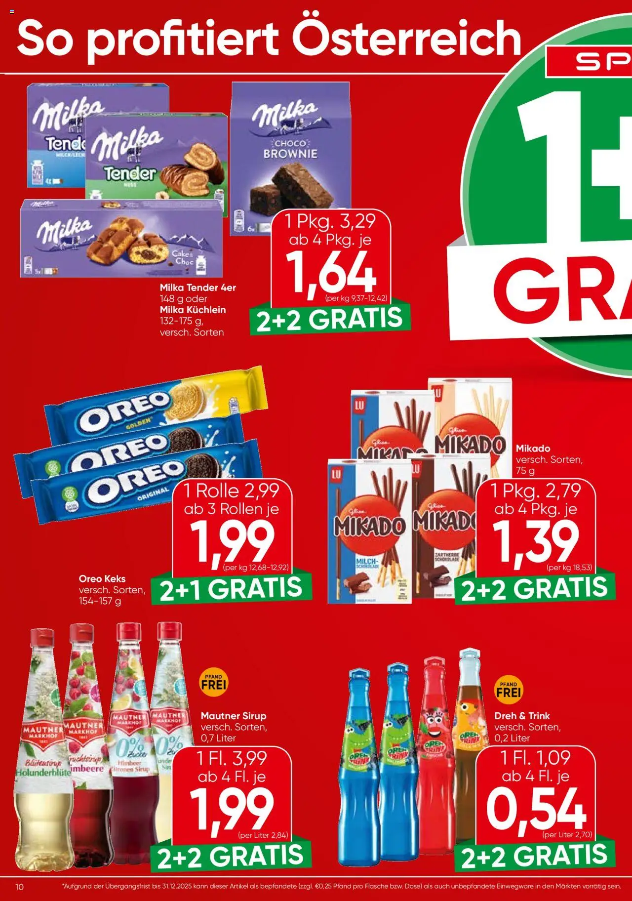 Spar Flugblatt - Salzburg gültig ab 31.07.2025 | Seite: 10 | Produkte: Zucker