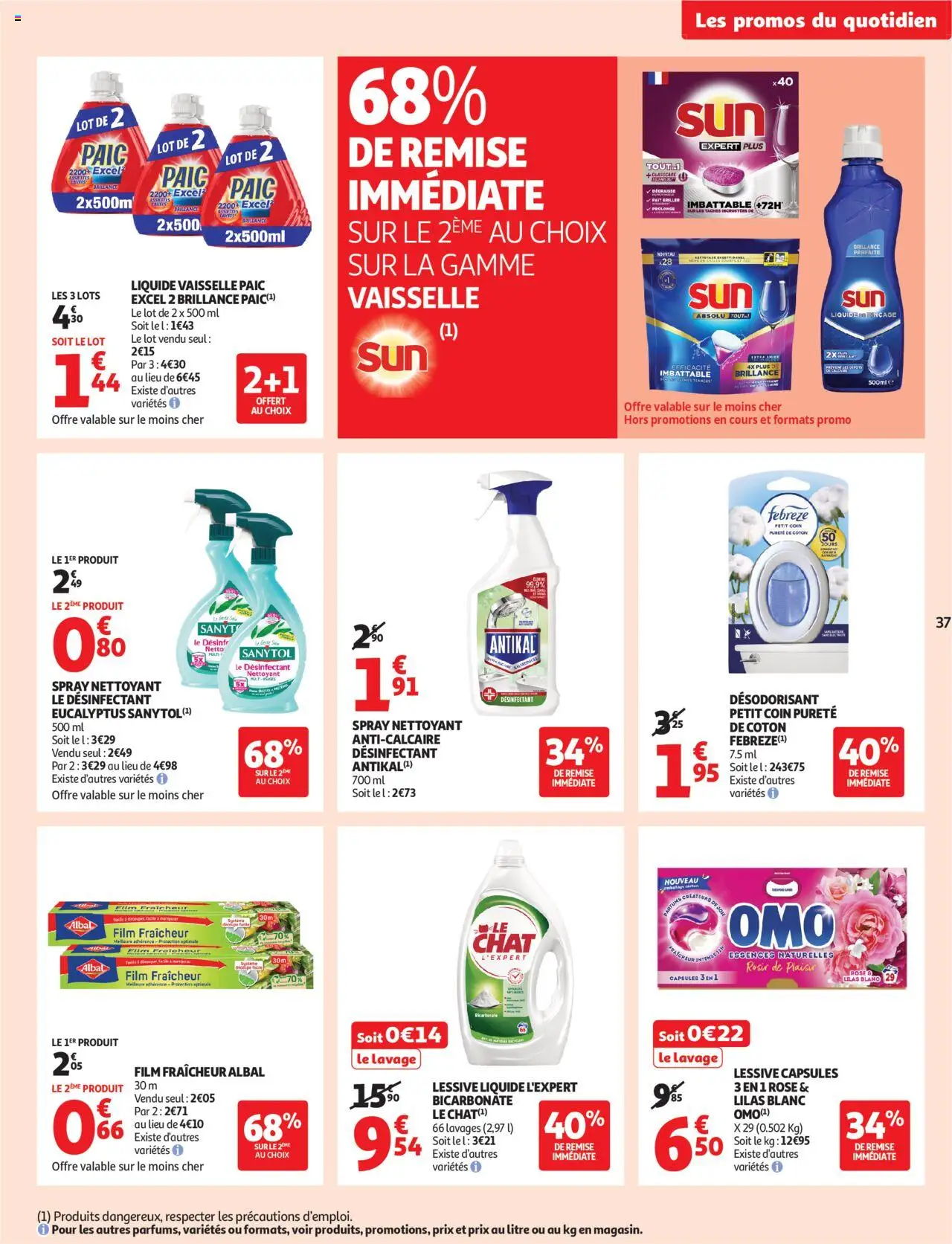  | Page: 37 | Produits: Liquide vaisselle, Désodorisant, Lessive Liquide, Lessive