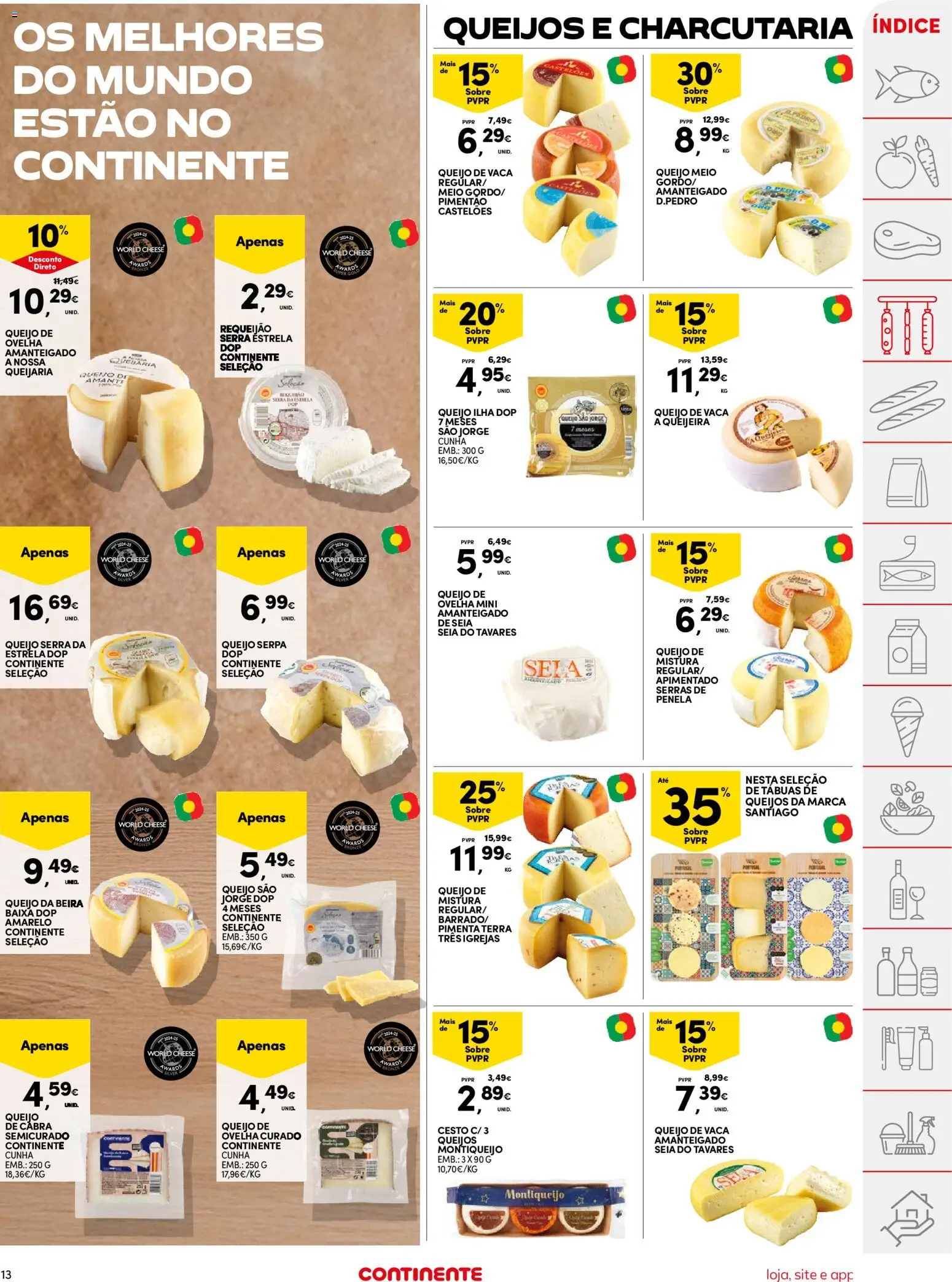 Continente folheto │ válido de 16.12.2025 | Página: 13 | Produtos: Pimenta, Pimentão, Queijo, Requeijão