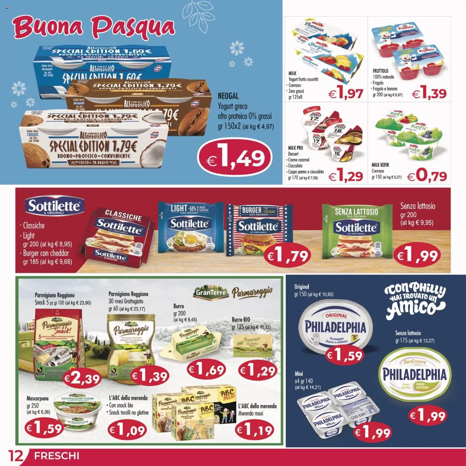 Volantino MerSi Supermercati del 18.03.2026 | Pagina: 12 | Prodotti: Panna, Frutta, Taralli, Parmigiano