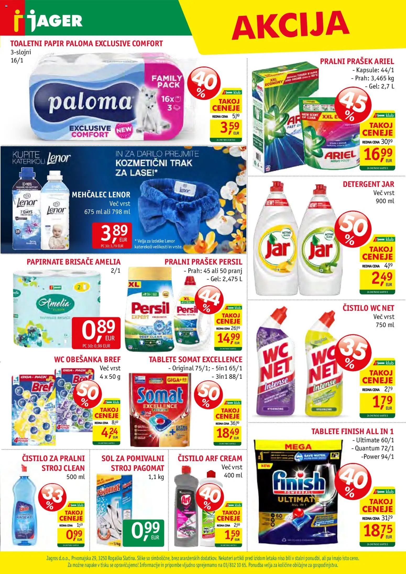 Novi Jager katalog ponudbe – veljaven od 05.11.2025 | Stran: 15 | Izdelki: Prašek, Mehčalec, Pralni prašek, Detergent