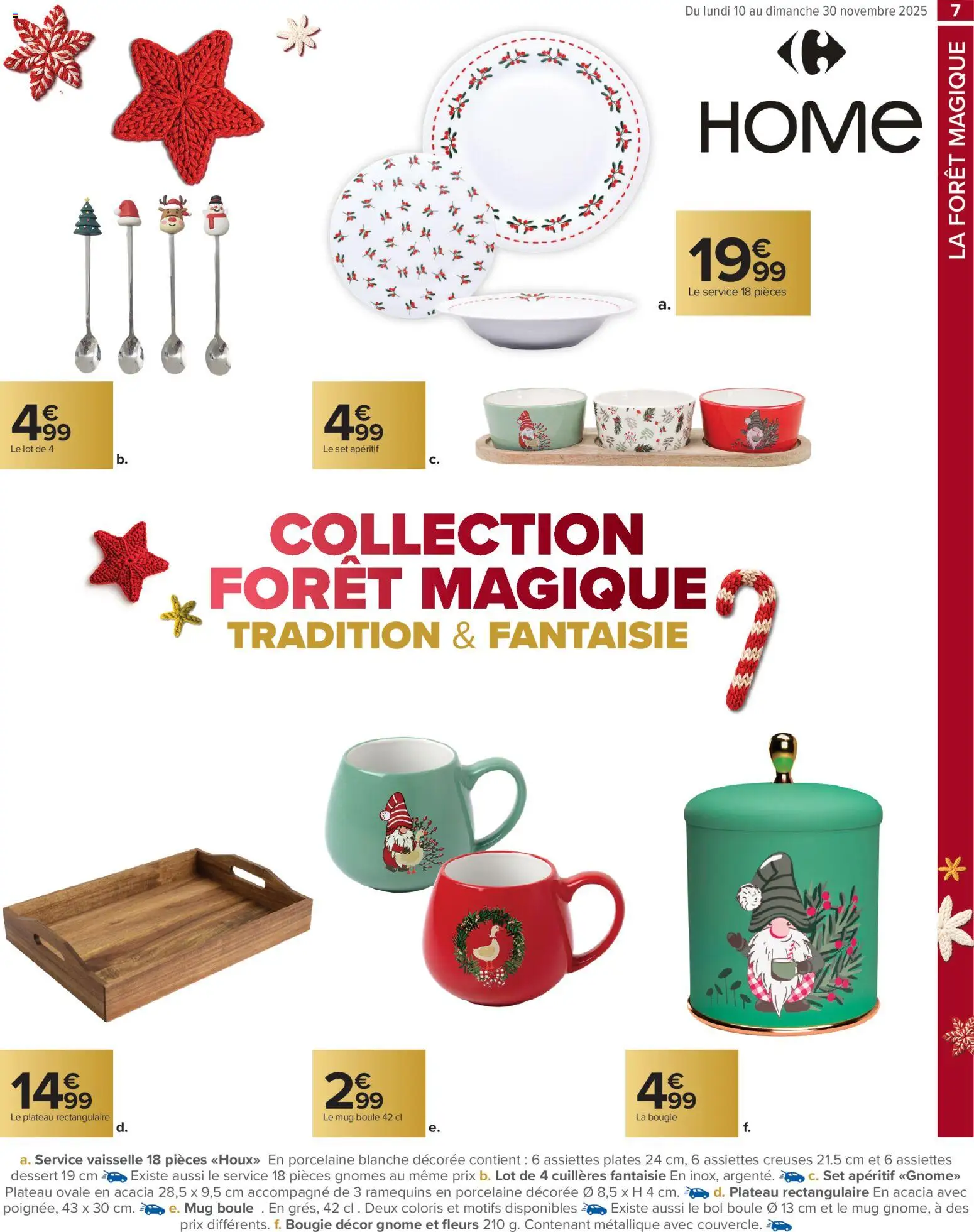 {H1} | Page: 7 | Produits: Cuillères, Service vaisselle 18 pièces, Bol, Service vaisselle