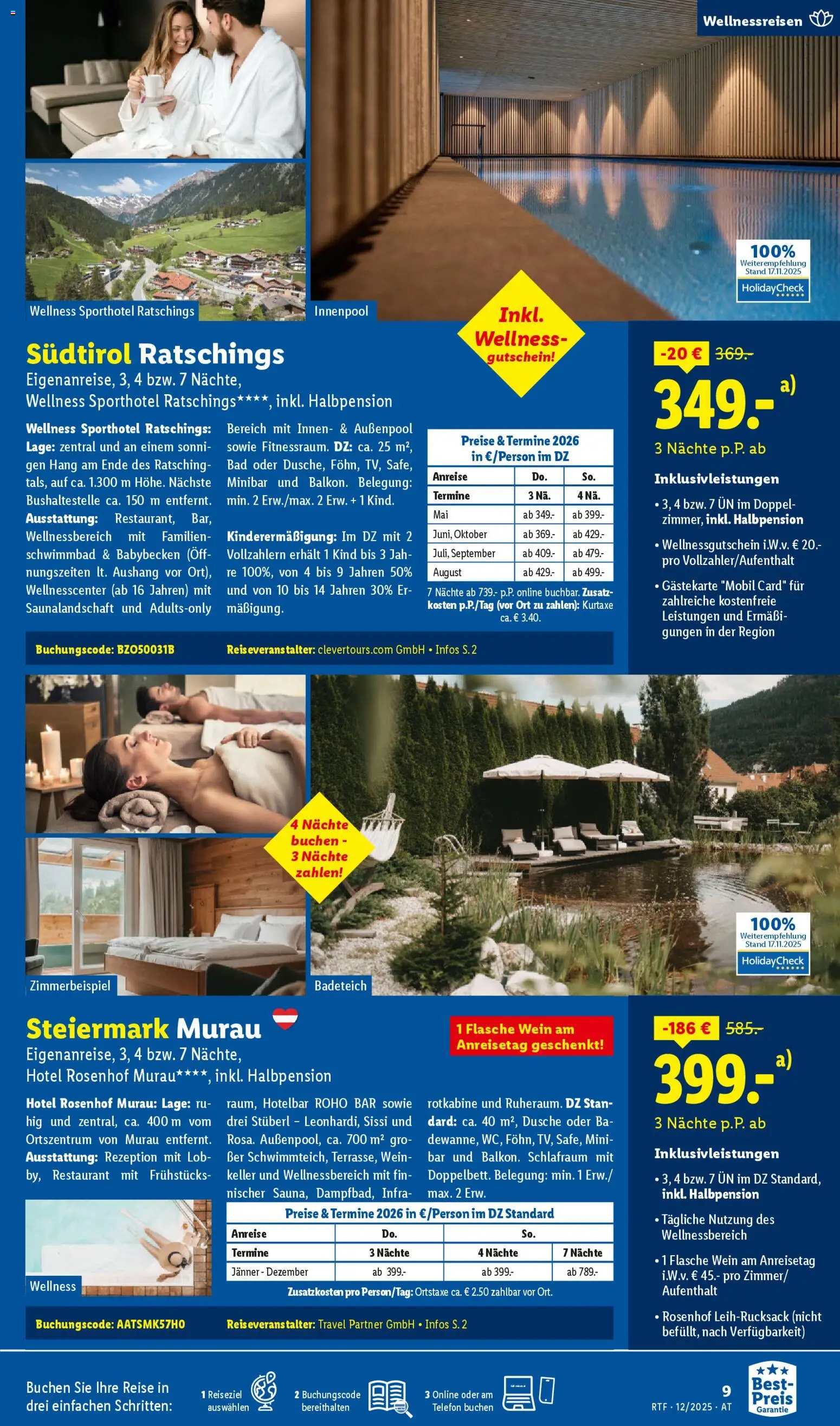 Lidl Dezember/Jänner/ Reise - Highlights gültig ab 13.12.2025 | Seite: 9 | Produkte: Telefon, Bad, Dusche, Wein