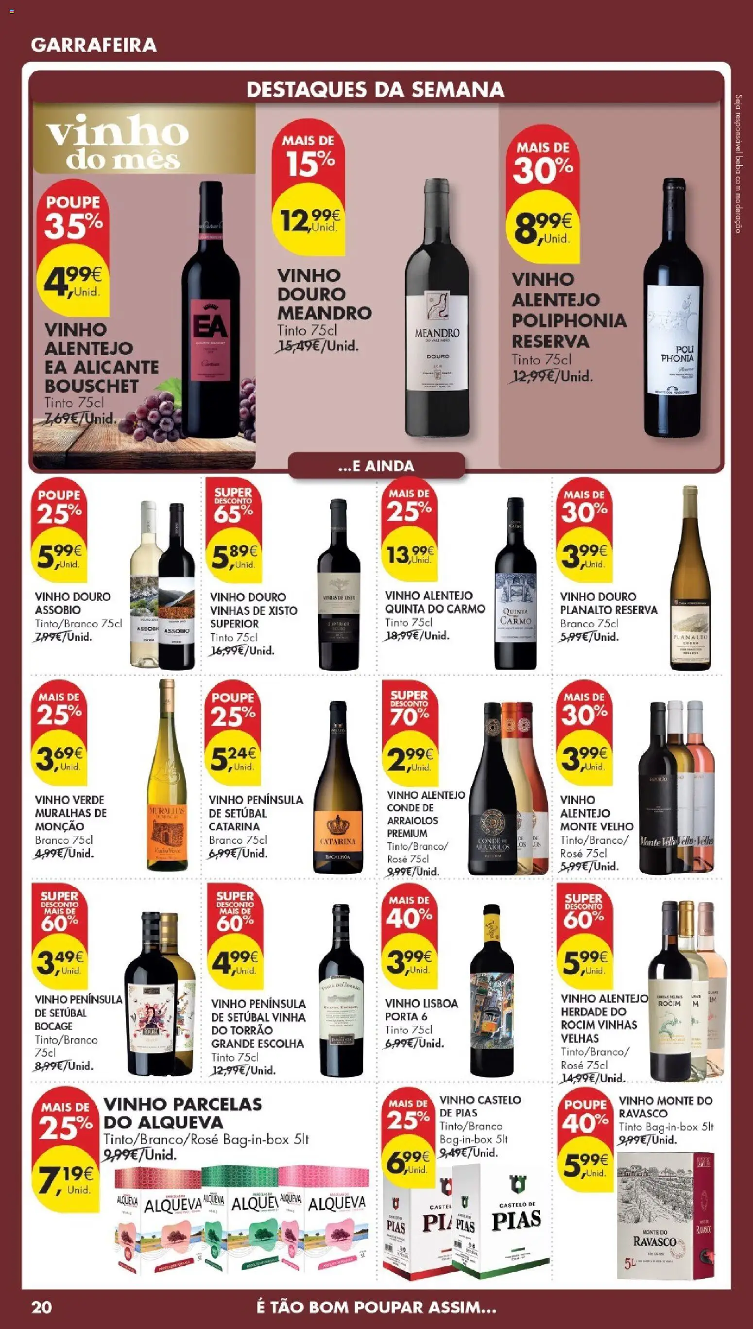 Pingo Doce Poupe Esta Semana Madeira │ válido de 31.03.2026 | Página: 20 | Produtos: Porta, Vinho, Vinho tinto