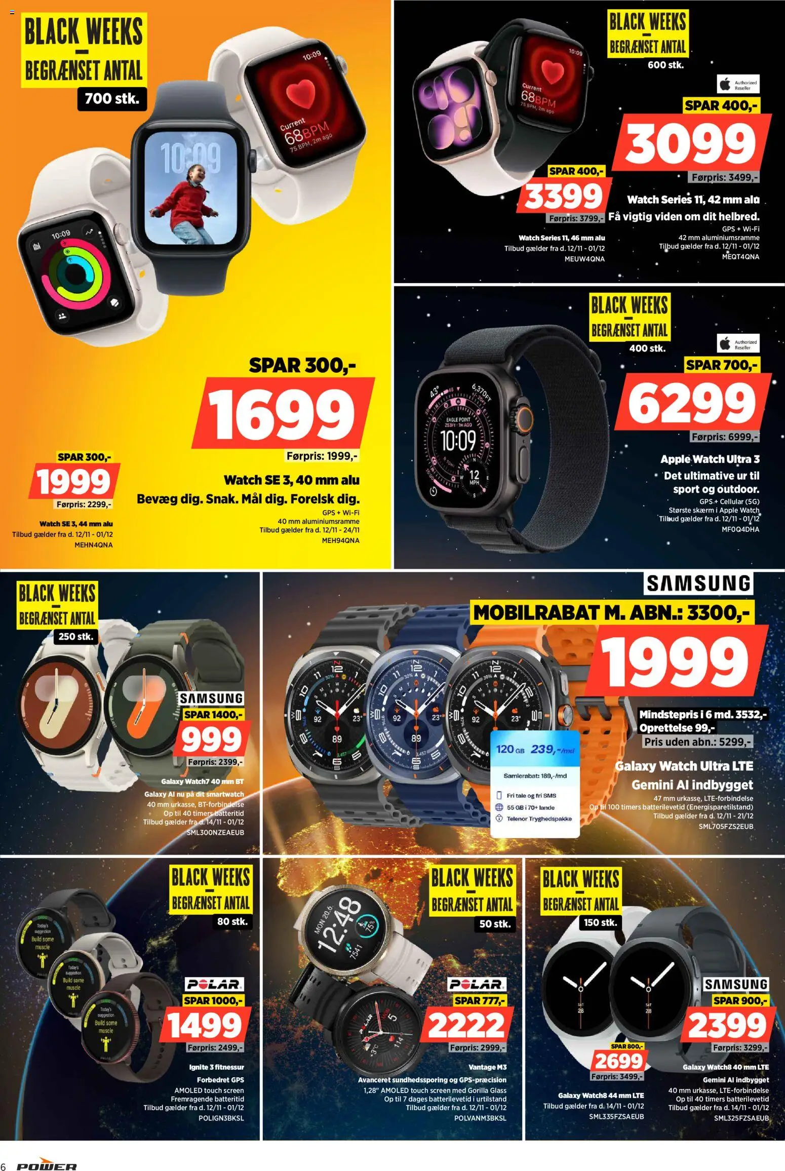 Power tilbudsavis – gyldig fra 12.11.2025 | Side: 6 | Produkter: Skærm, Ur, GPS, Smartwatch