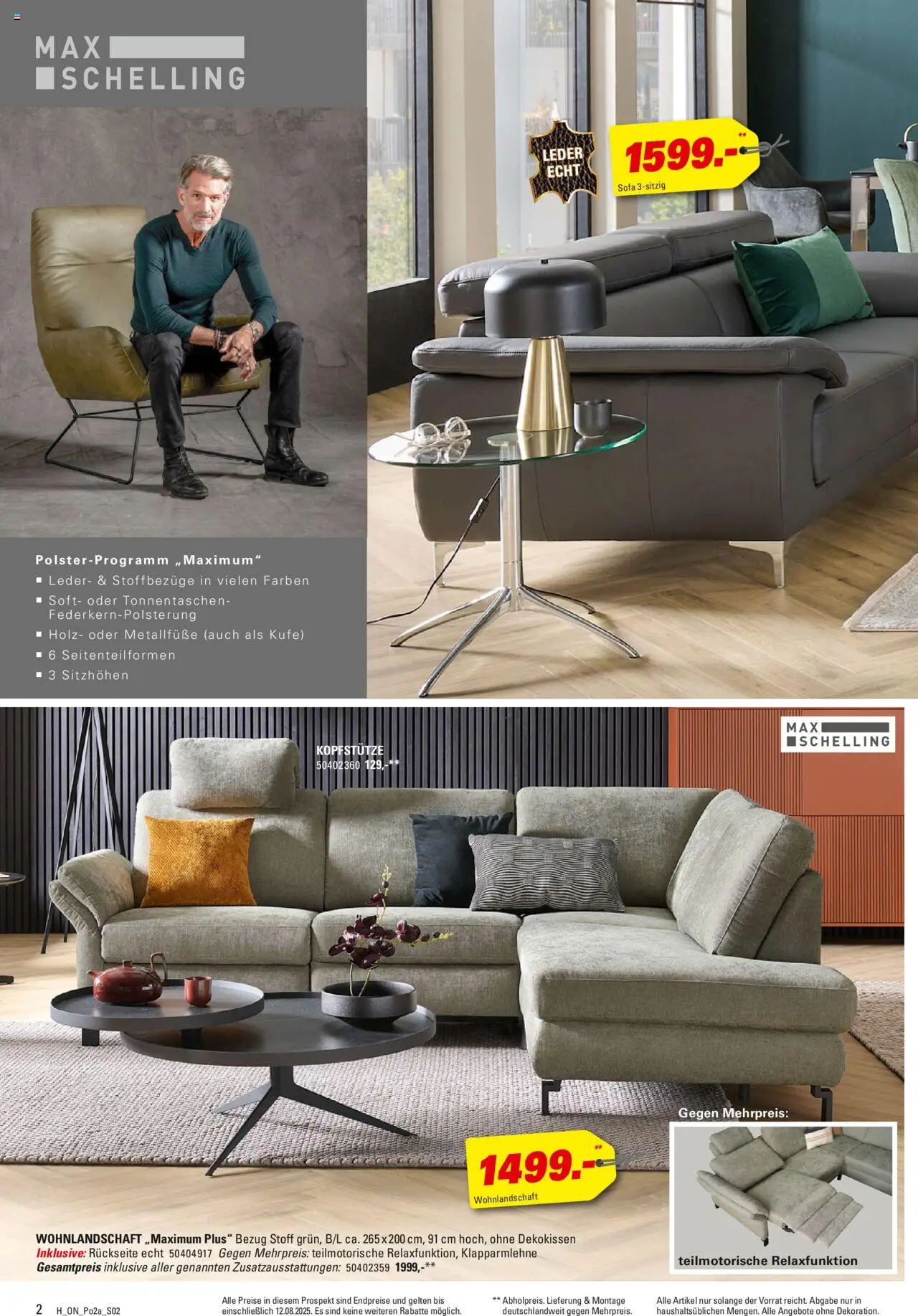 Höffner - Polster Spezial - gültig ab dem 30.07.2025 | Seite: 2 | Produkte: Wohnlandschaft, Sofa