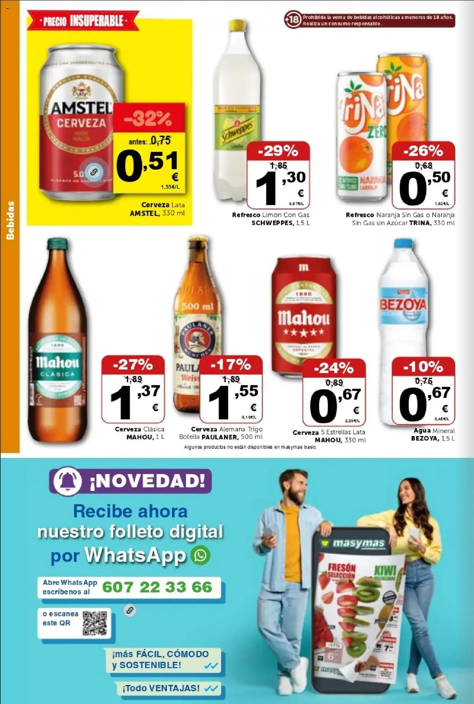 Masymas folleto │ válido desde el 27.03.2026 | Página: 15 | Productos: Cerveza, Kiwi, Agua mineral