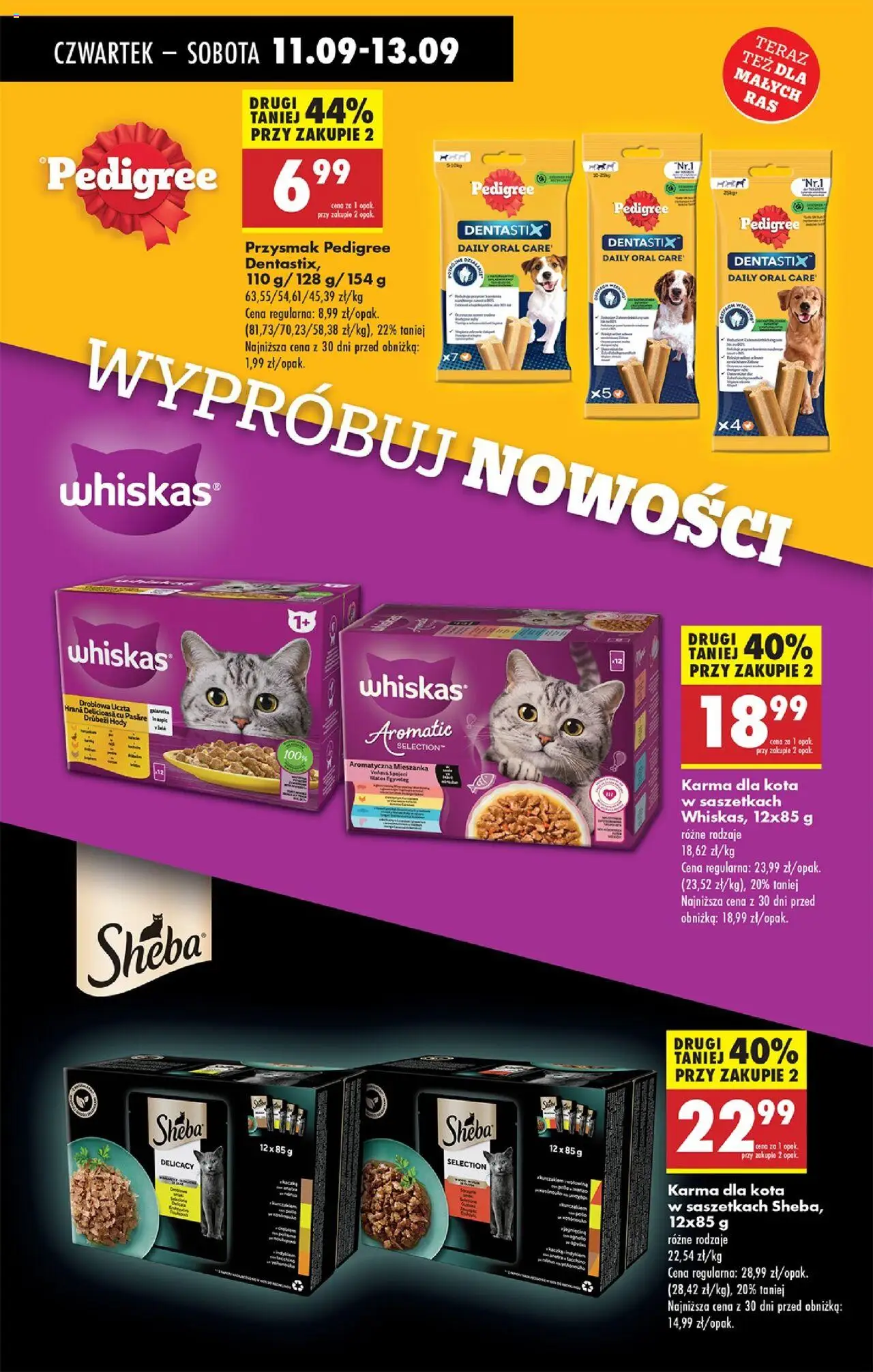 Biedronka gazetka - Oferta w tym tygodniu od 11.09.2025 | Strona: 62 | Produkty: Przysmak dla psa pedigree dentastix, Jagnięcina, Pedigree, Karma dla kota
