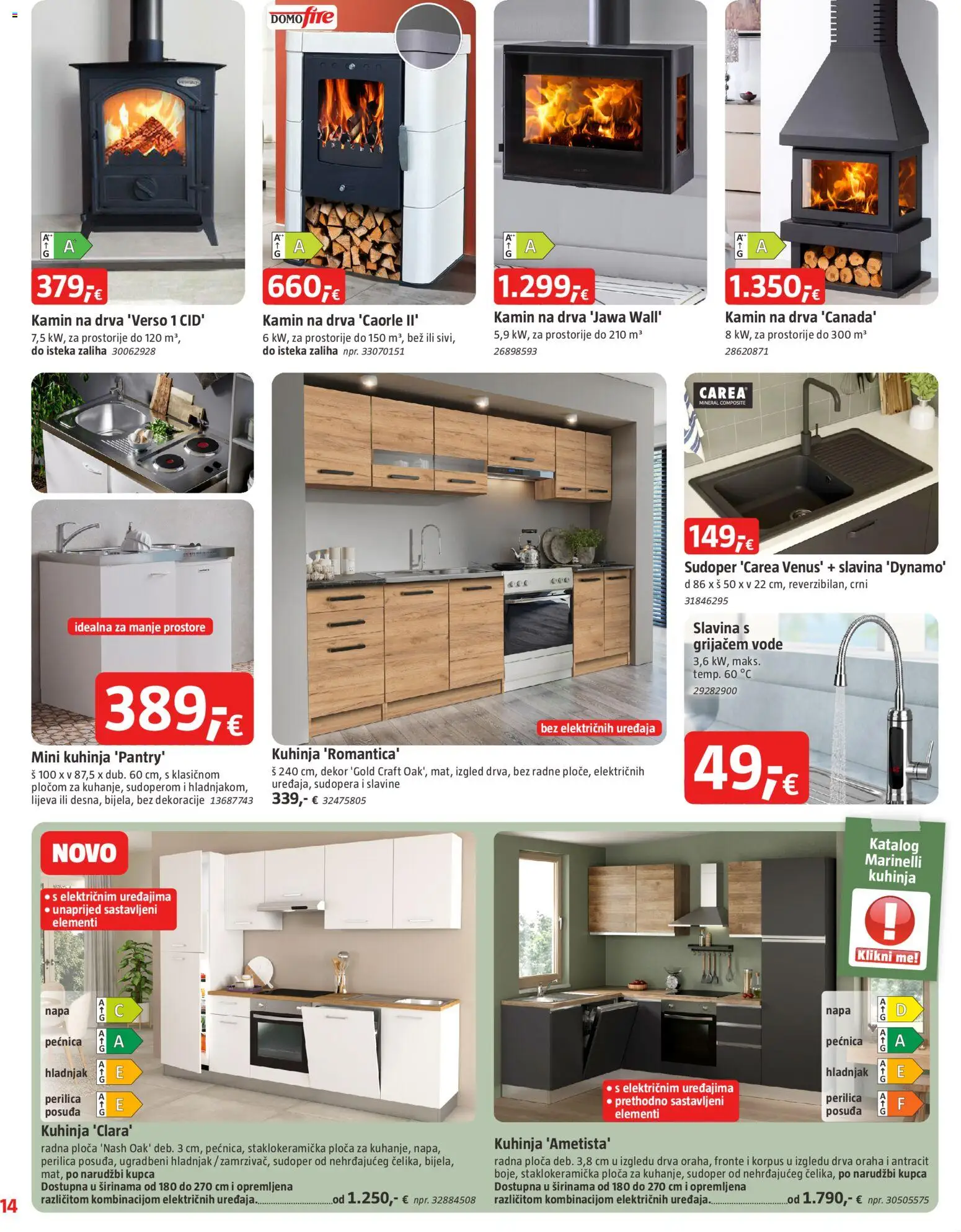 Bauhaus katalog | vrijedi od 29.01.2026 | Stranica: 14 | Proizvodi: Perilica posuđa, Kuhinja, Kamin, Pećnica