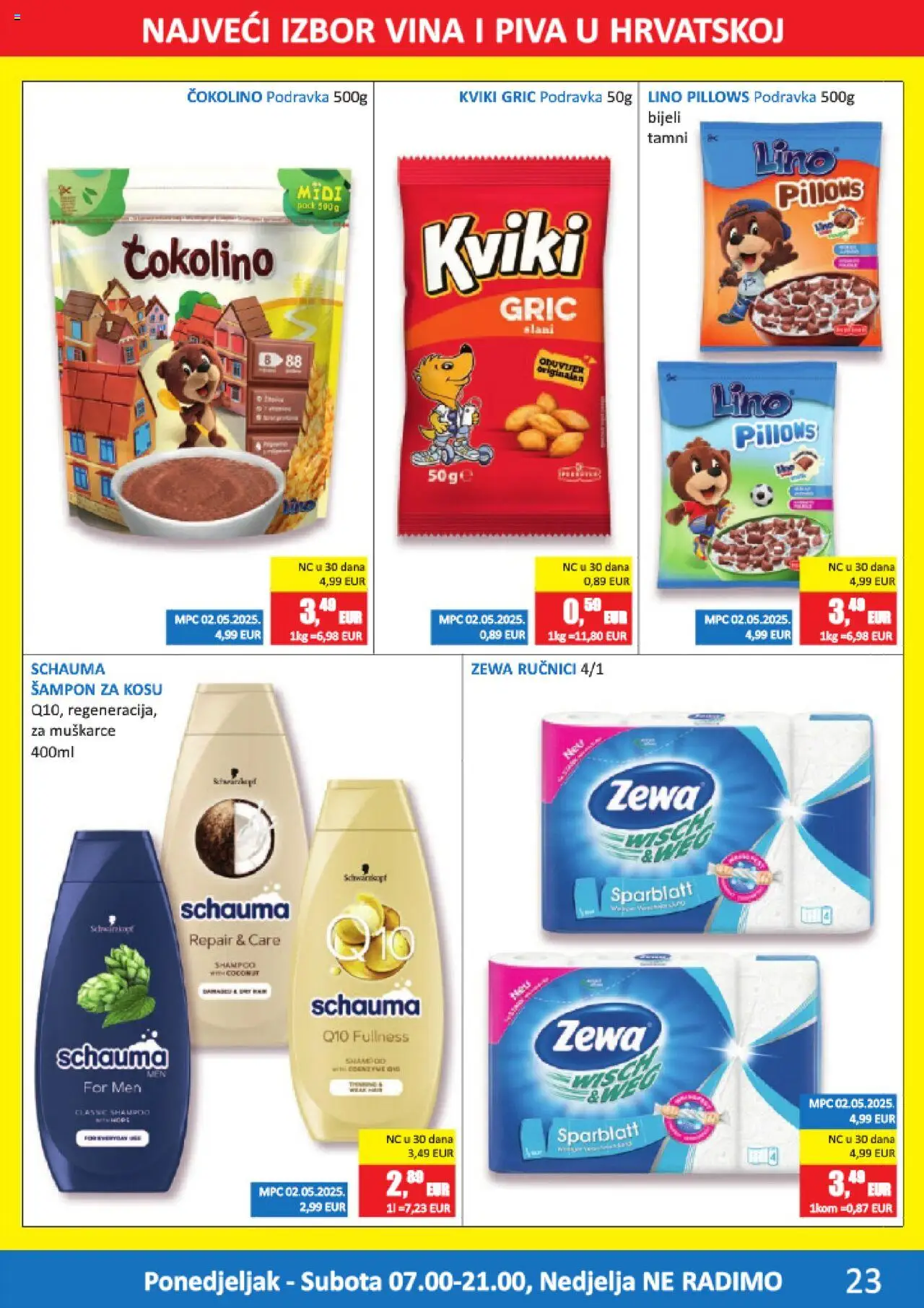 Vrutak katalog | vrijedi od 15.09.2025 | Stranica: 23 | Proizvodi: Lino Pillows, Šampon, Podravka, Zewa