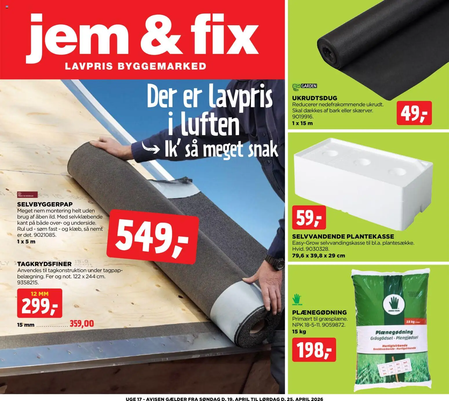 Jem & fix tilbudsavis – gyldig fra 19.04.2026 | Side: 1 | Produkter: Søm