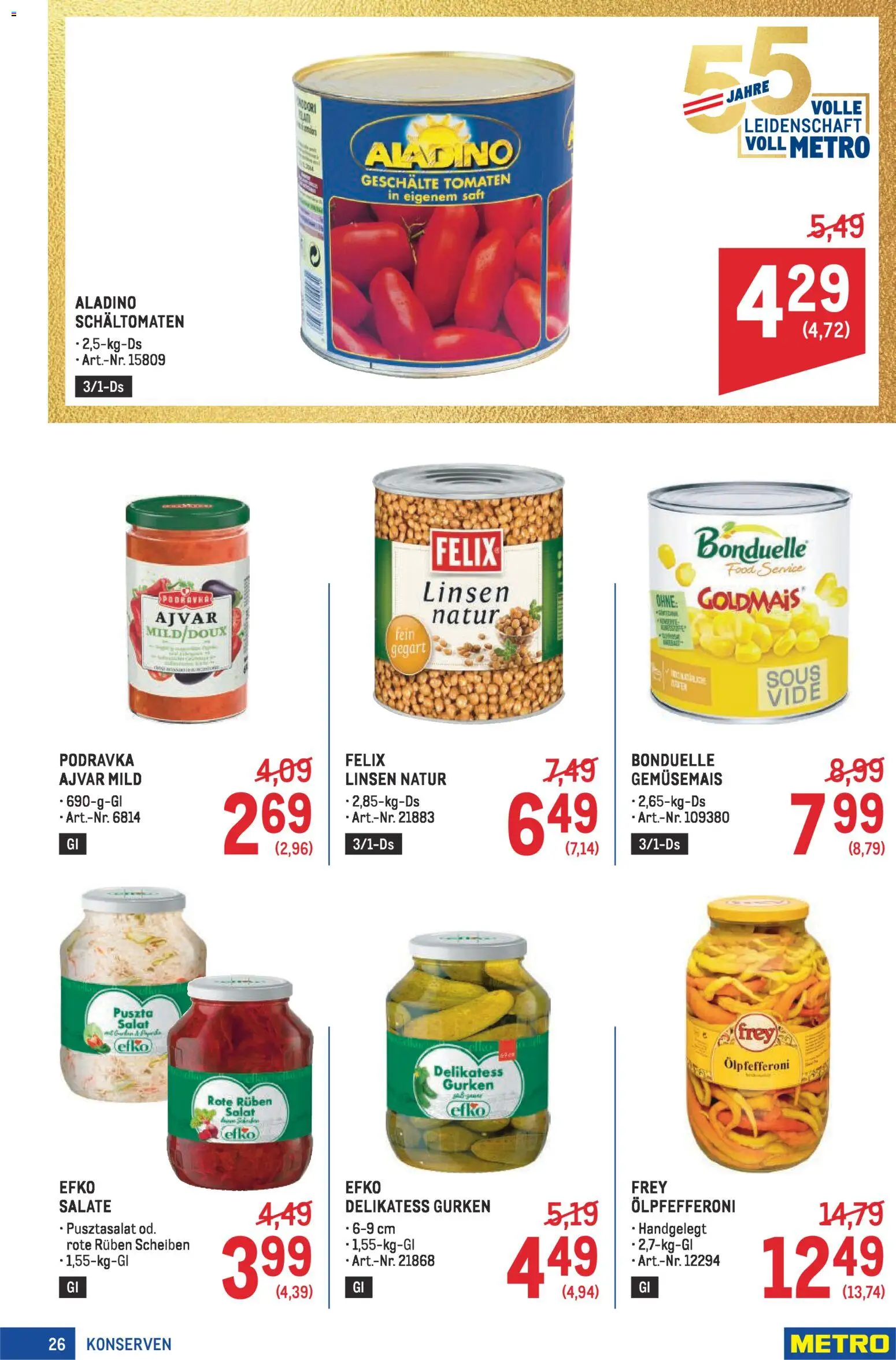 Metro angebote Profi gültig ab 16.04.2026 | Seite: 26 | Produkte: Gurken, Salat, Saft, Tomaten