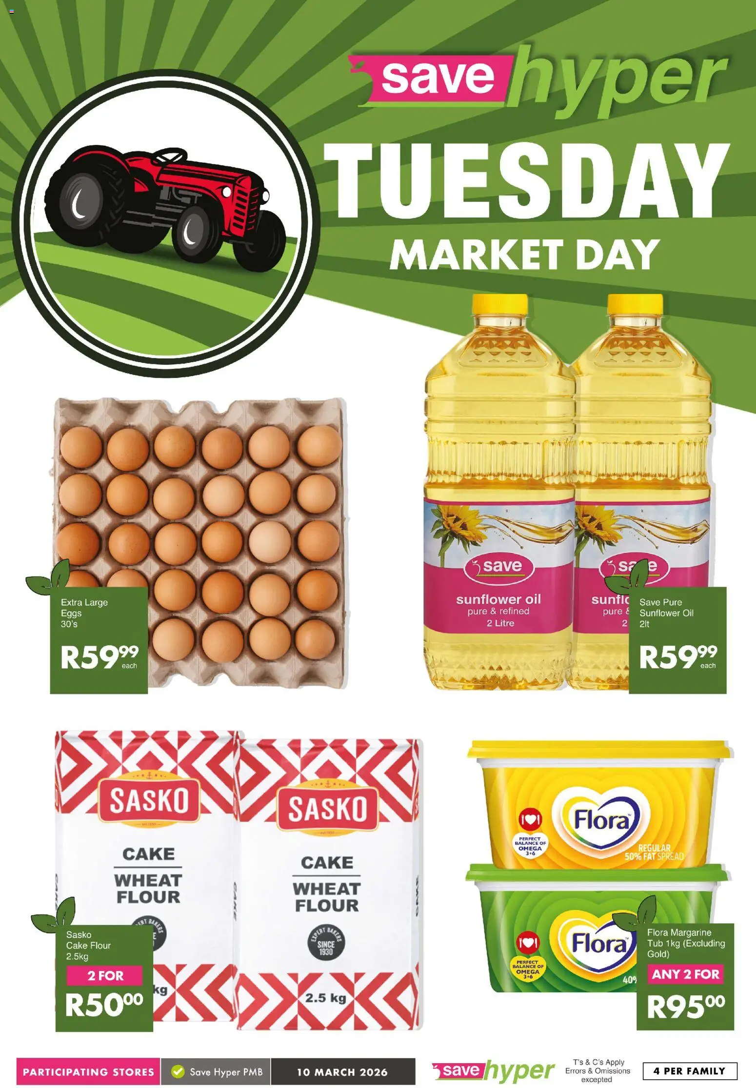 New Save catalogue – valid from 10.03.2026 | Page: 9 | Products: Flour, Eggs, Margarine, Fat spread