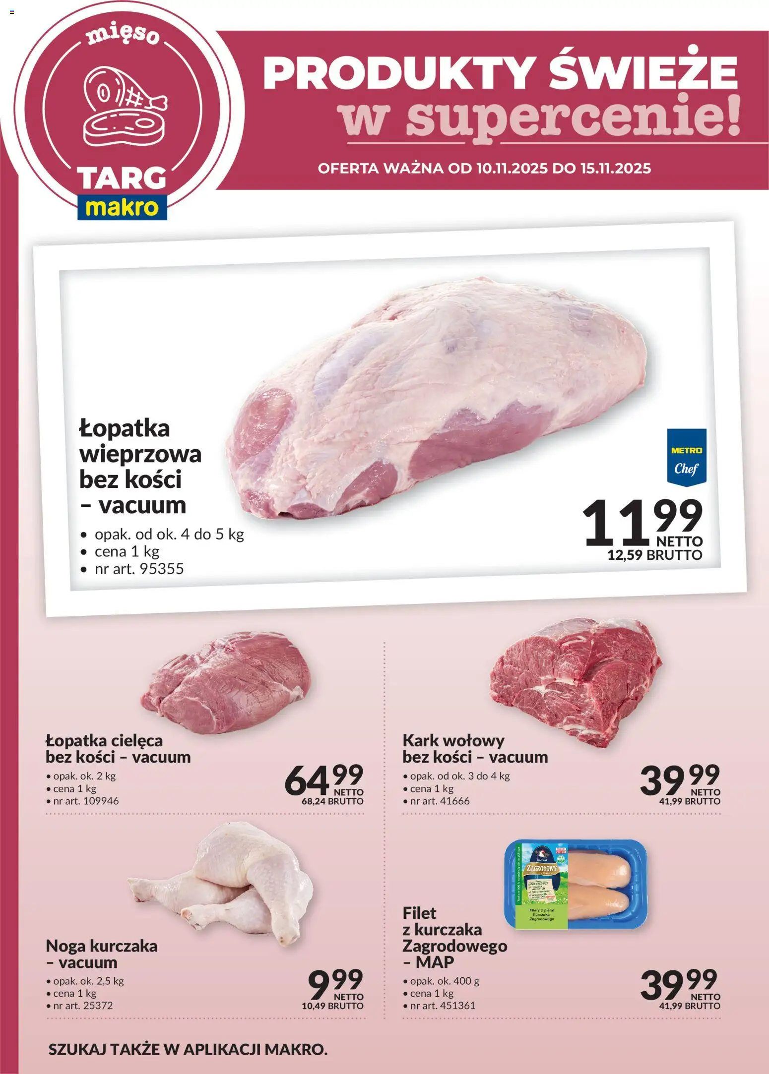 Makro Gazetka - Oferta świeża w super cenach od 10.11.2025 | Strona: 2 | Produkty: Mięso, Łopatka wieprzowa