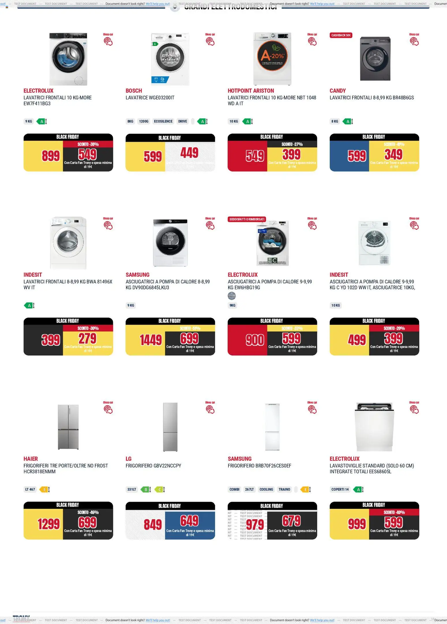 Volantino Trony del 24.11.2025 | Pagina: 18 | Prodotti: Asciugatrice, Lavastoviglie, Frigorifero, Fan