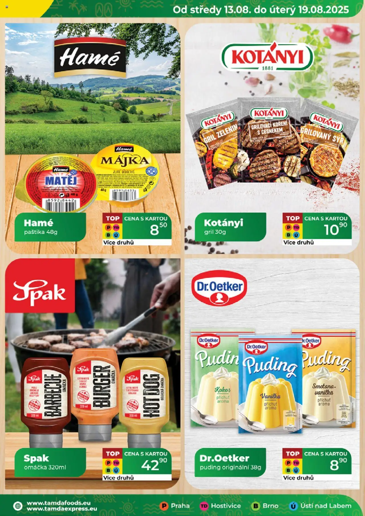 Tamda Foods leták od 13.08.2025 | Strana: 11 | Produkty: Burger, Puding, Gril, Paštika