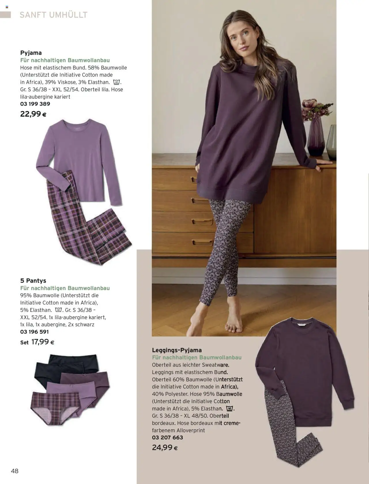 Tchibo Eduscho Katalog Herbst 2025 gültig ab 12.09.2024 | Seite: 48 | Produkte: Hose, Pyjama, Leggings, Creme