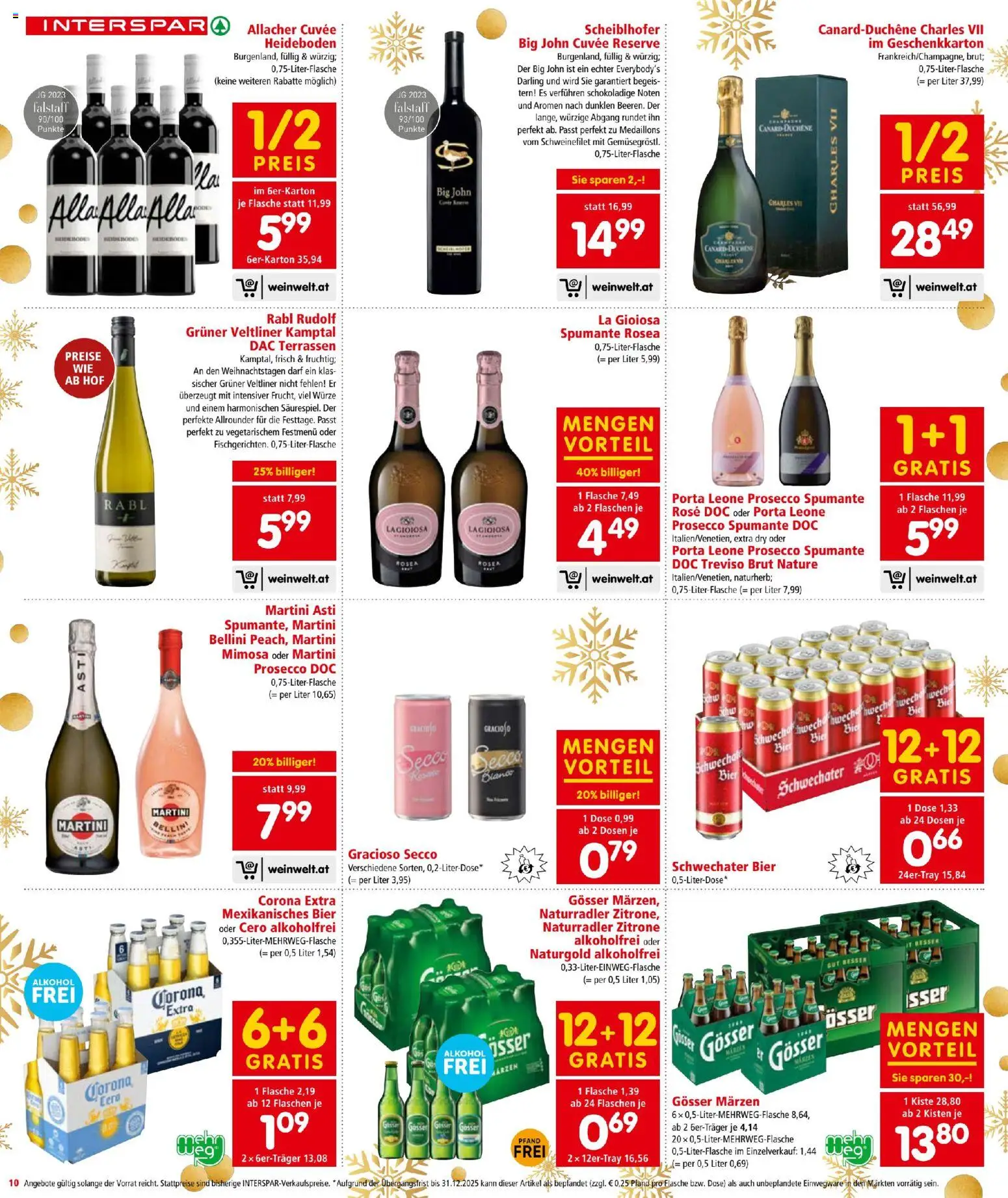 Interspar Flugblatt gültig ab 23.12.2025 | Seite: 10 | Produkte: Zitrone, Bier