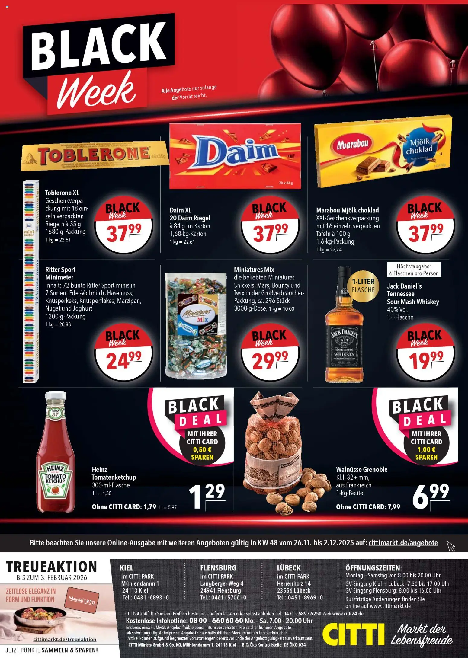 CITTI Markt - Black Friday – gültig ab 26.11.2025 | Seite: 40 | Produkte: Walnüsse, Joghurt, Twix, Uhr