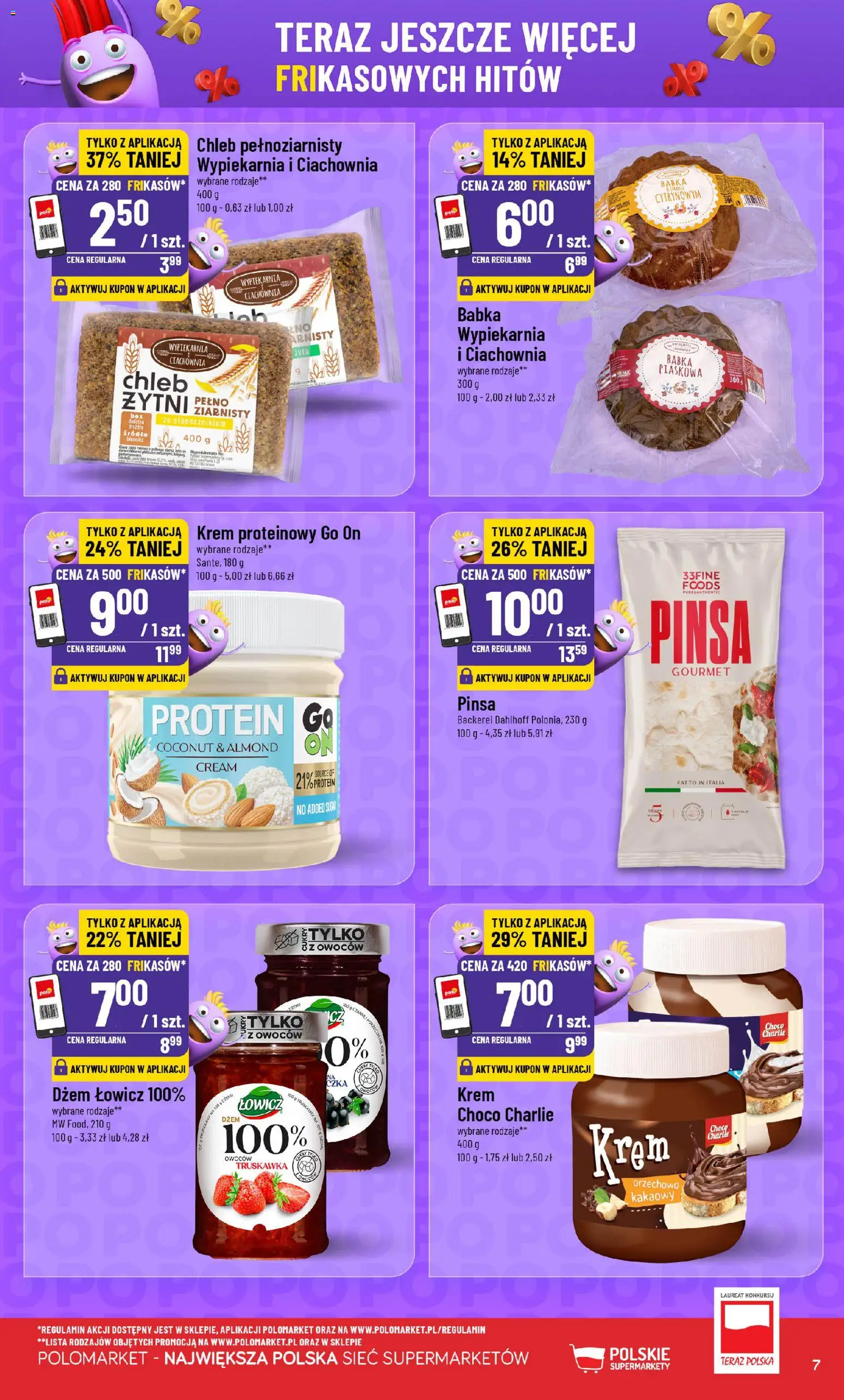 POLOmarket Gazetka - Frikasowe Hity od 10.12.2025 | Strona: 7 | Produkty: Dżem, Chleb, Pinsa, Krem