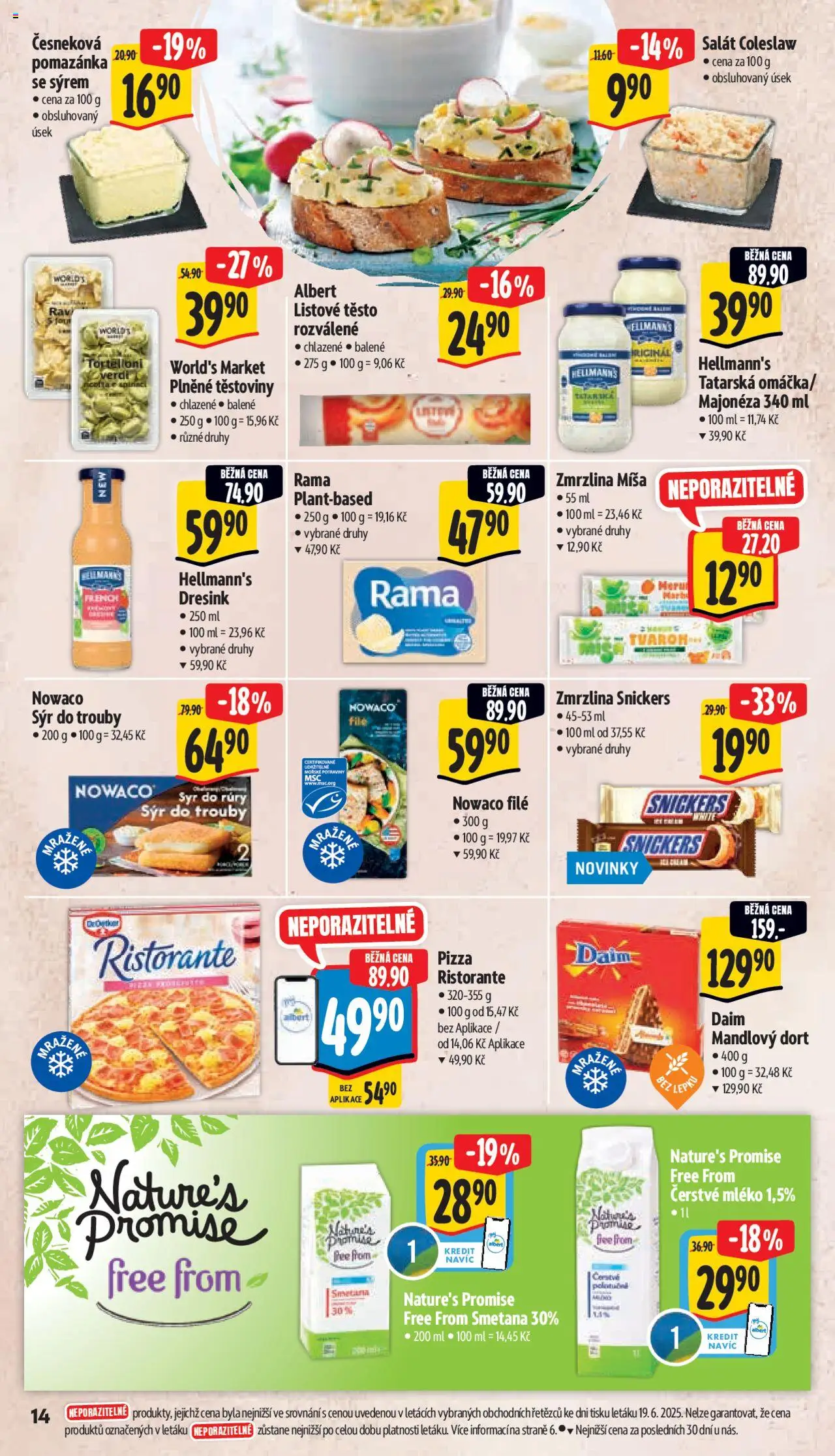 Albert leták - Supermarket od 25.06.2025 | Strana: 23 | Produkty: Zmrzlina, Hellmann's, Pomazánka, Listové těsto rozválené