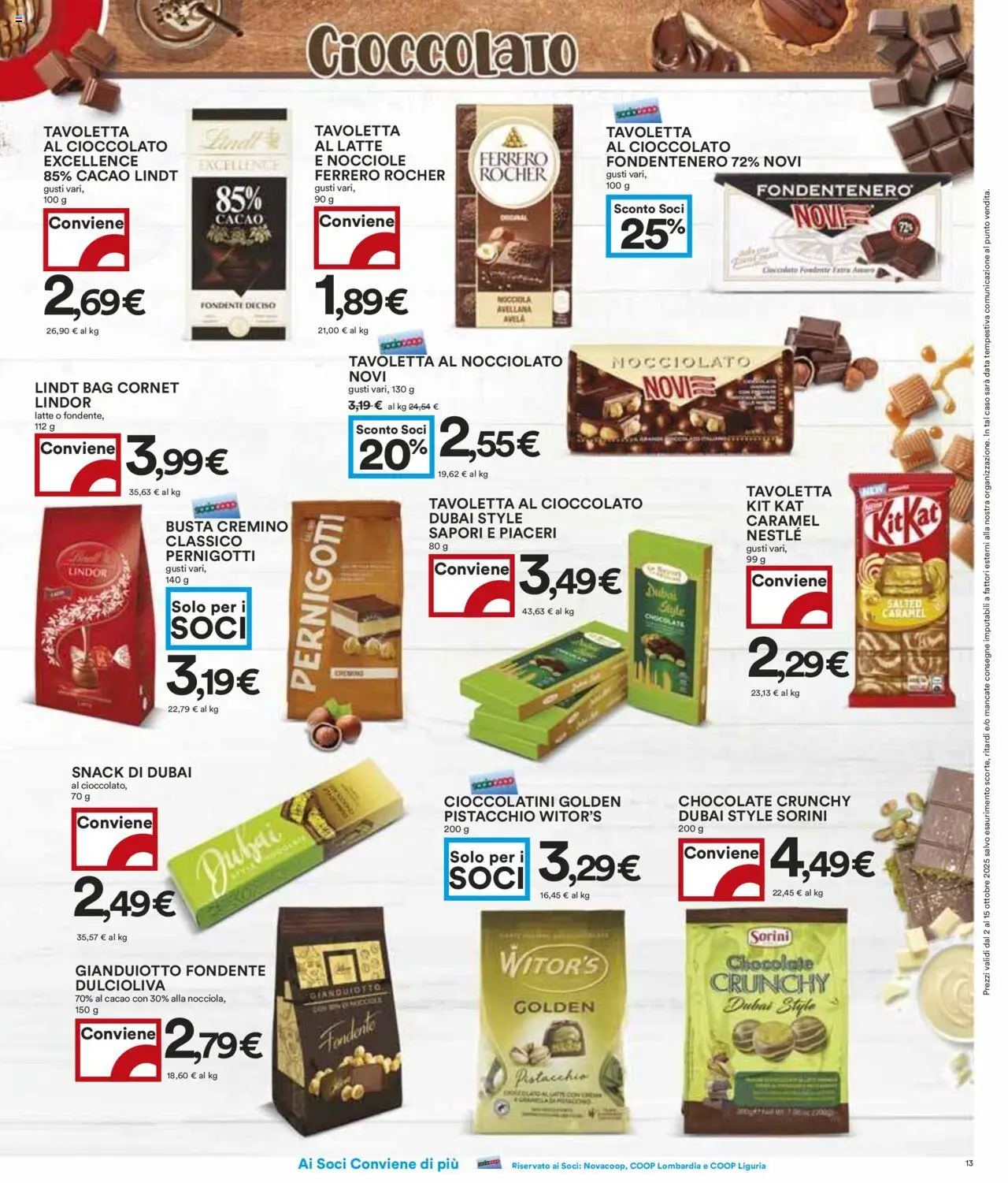 Volantino COOP del 02.10.2025 | Pagina: 13 | Prodotti: Crema, Cioccolato, Latte, Nocciole