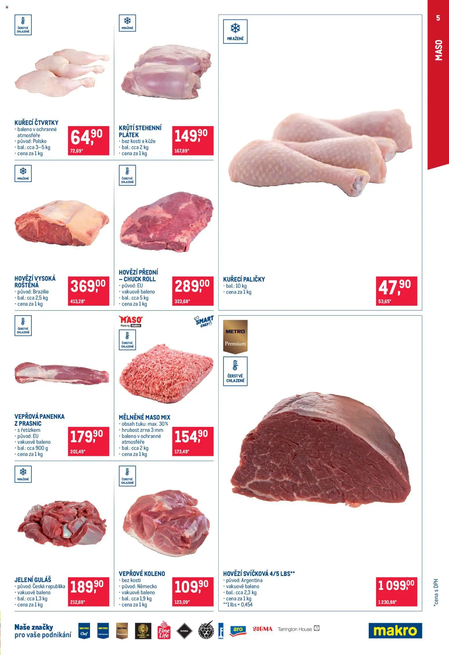 Makro leták - Gastronomie od 25.02.2026 | Strana: 5 | Produkty: Vepřové koleno, Vepřová panenka, Hovězí svíčková, Kuřecí paličky