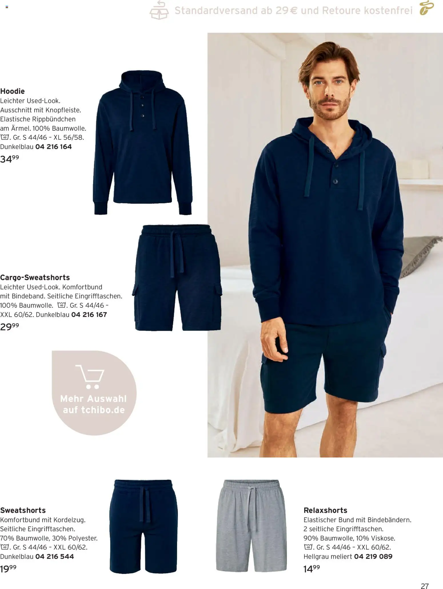 Tchibo Prospekt April – gültig ab 01.04.2026 | Seite: 27 | Produkte: Sweatshorts, Hoodie