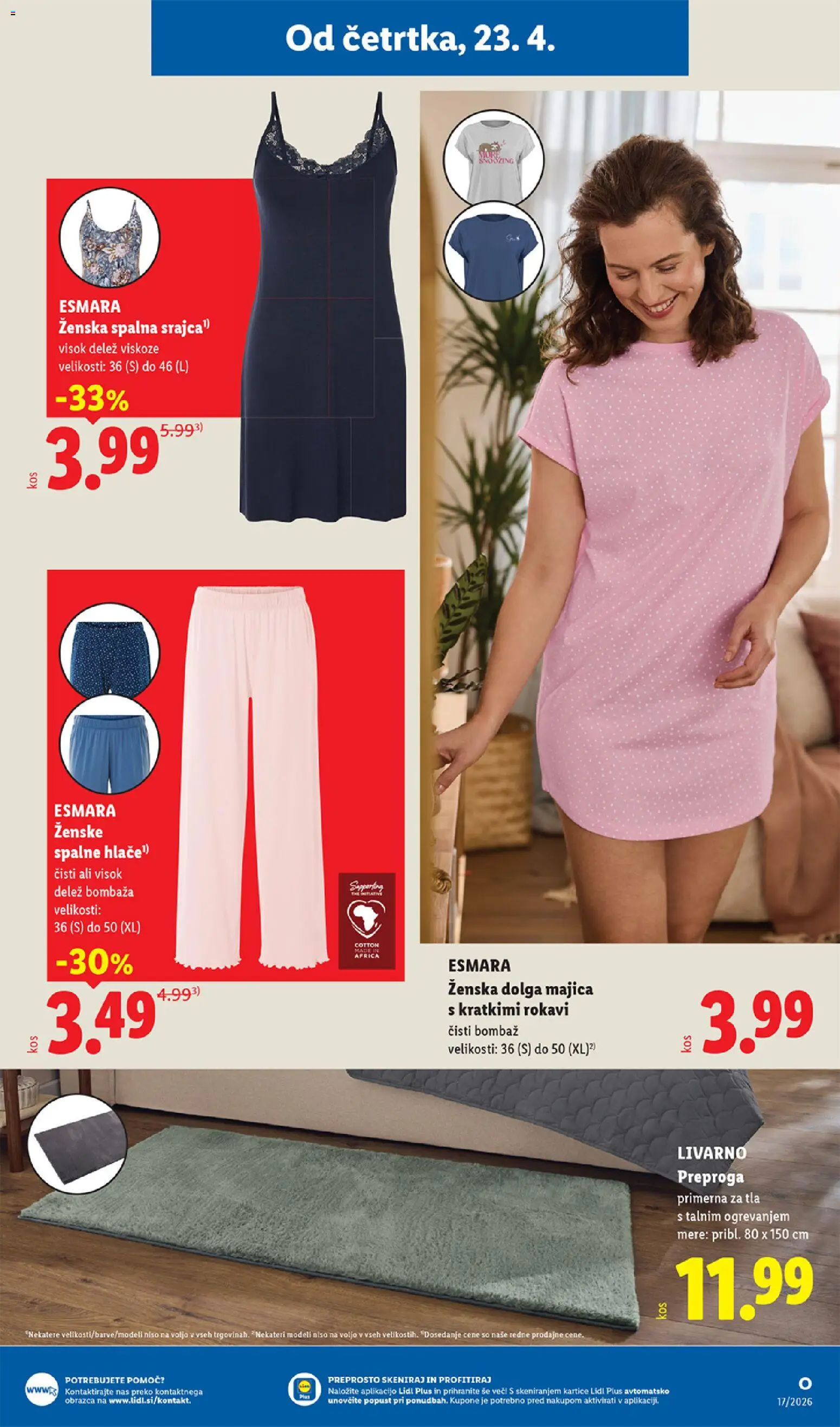 Novi Lidl katalog ponudbe – veljaven od 23.04.2026 | Stran: 37 | Izdelki: Preproga, Majica