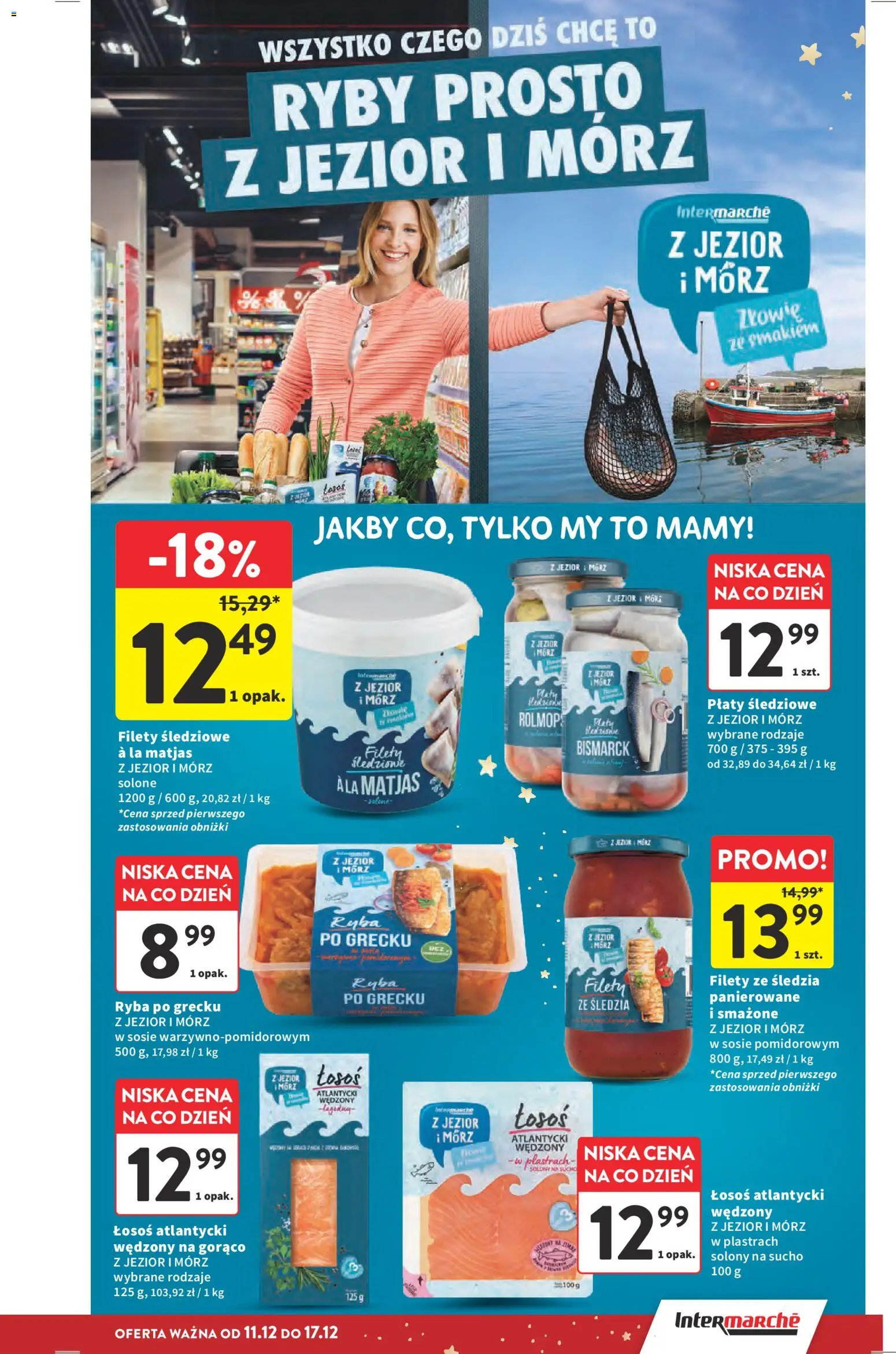 Intermarche Gazetka od 11.12.2025 | Strona: 19 | Produkty: Łosoś atlantycki, Łosoś, Ryba po grecku, Ryba