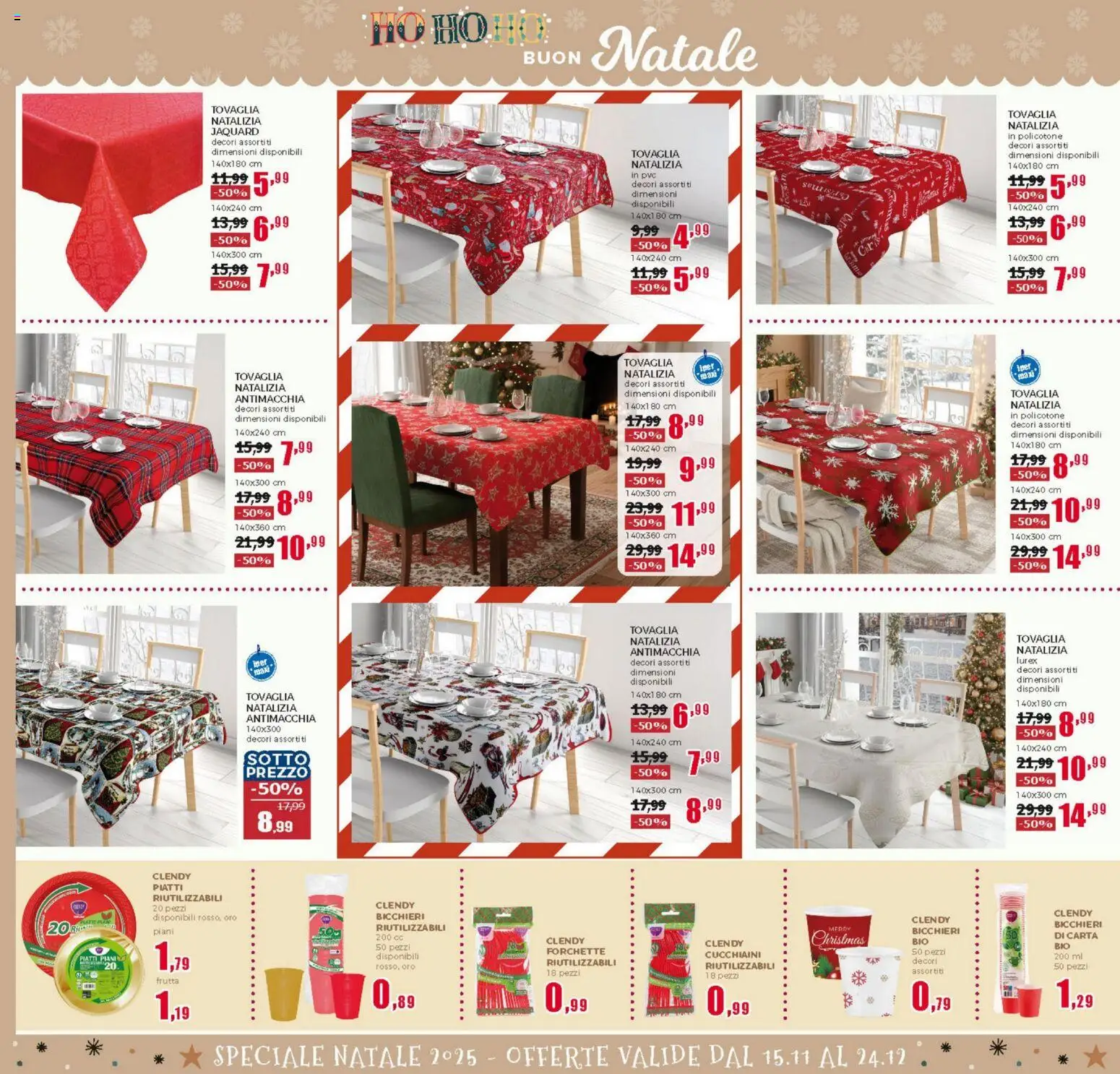 Volantino Happy Casa del 15.11.2025 | Pagina: 34 | Prodotti: Frutta, Tovaglia