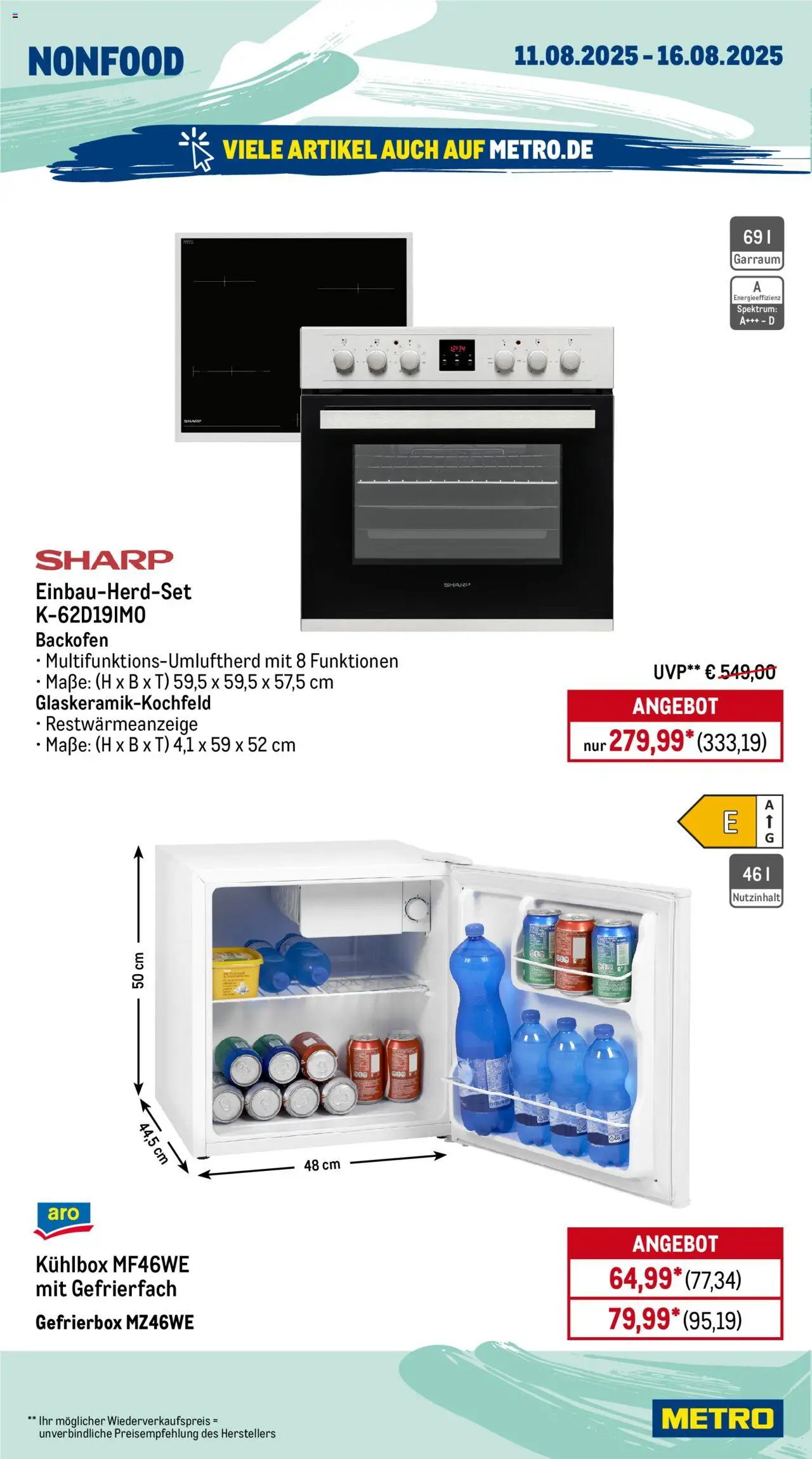 Metro Prospekt 	 - gültig ab dem 11.08.2025 | Seite: 20 | Produkte: Backofen