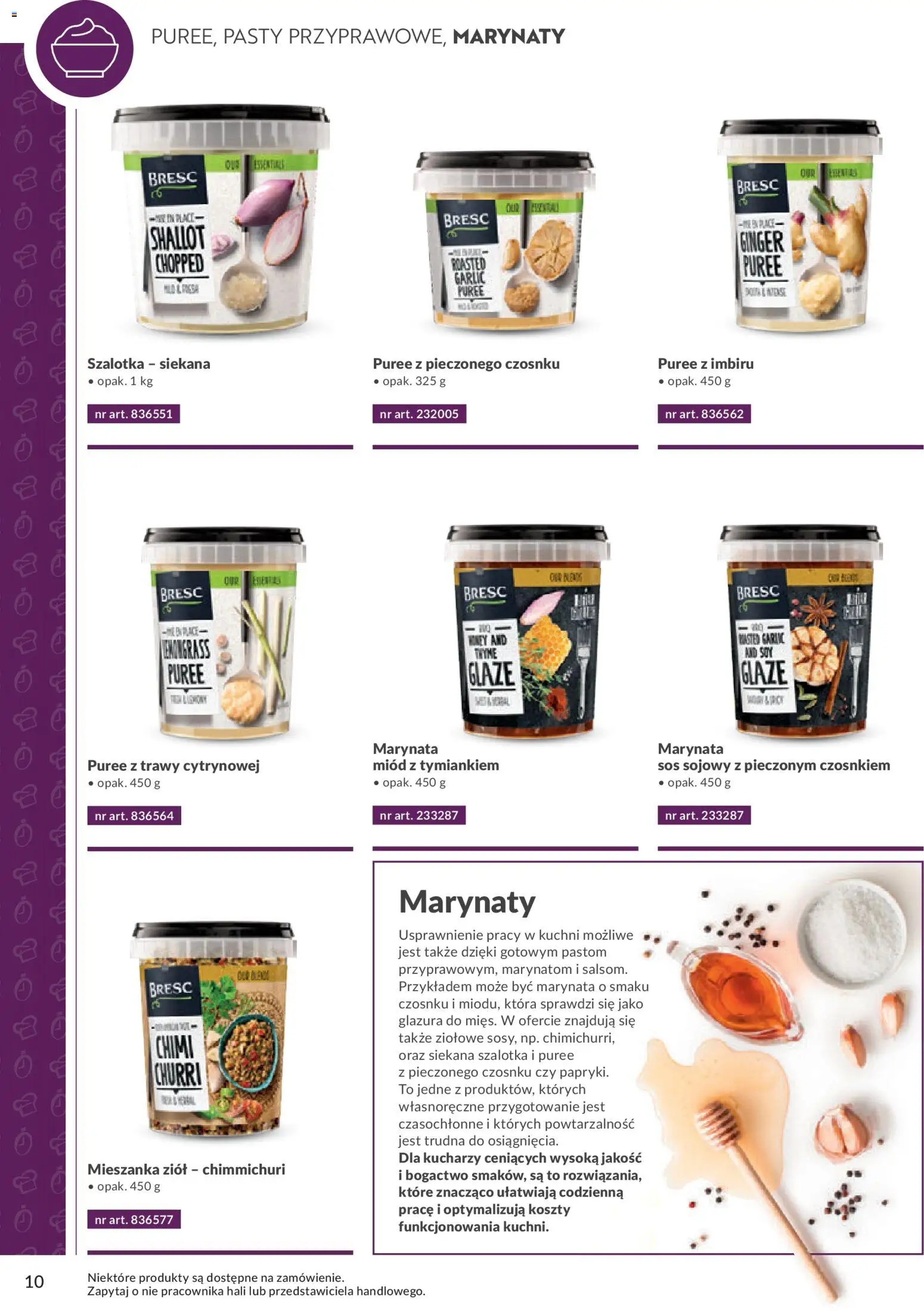 Makro Gazetka - Smart Chef Warzywa i Owoce od 01.01.2026 | Strona: 10 | Produkty: Miód, Trawy, Szalotka, Sos