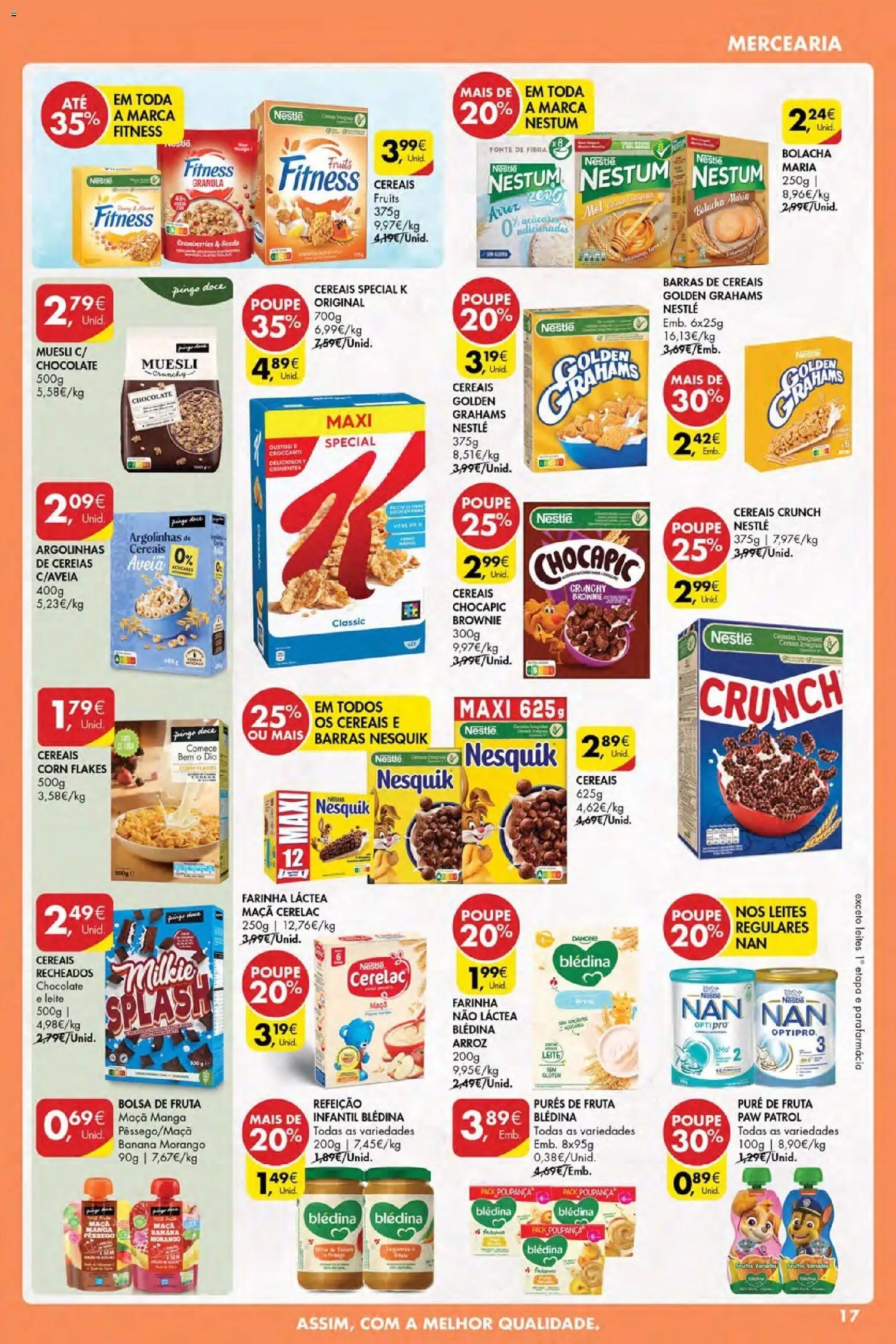 Pingo Doce Poupe Esta Semana Açores │ válido de 23.04.2026 | Página: 17 | Produtos: Aveia, Banana, Granola, Maça