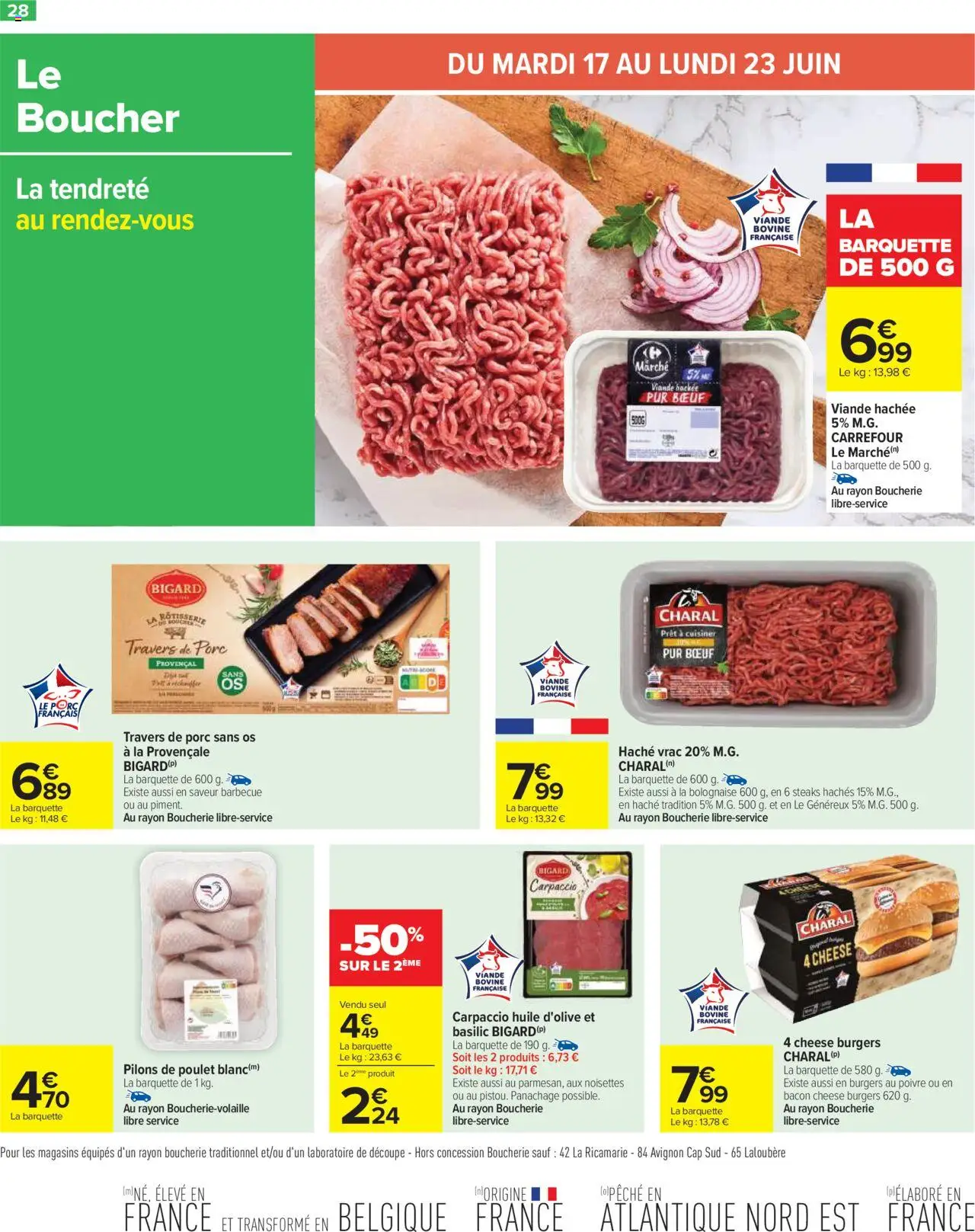  | Page: 30 | Produits: Noisettes, Viande hachée, Poivre, Viande bovine