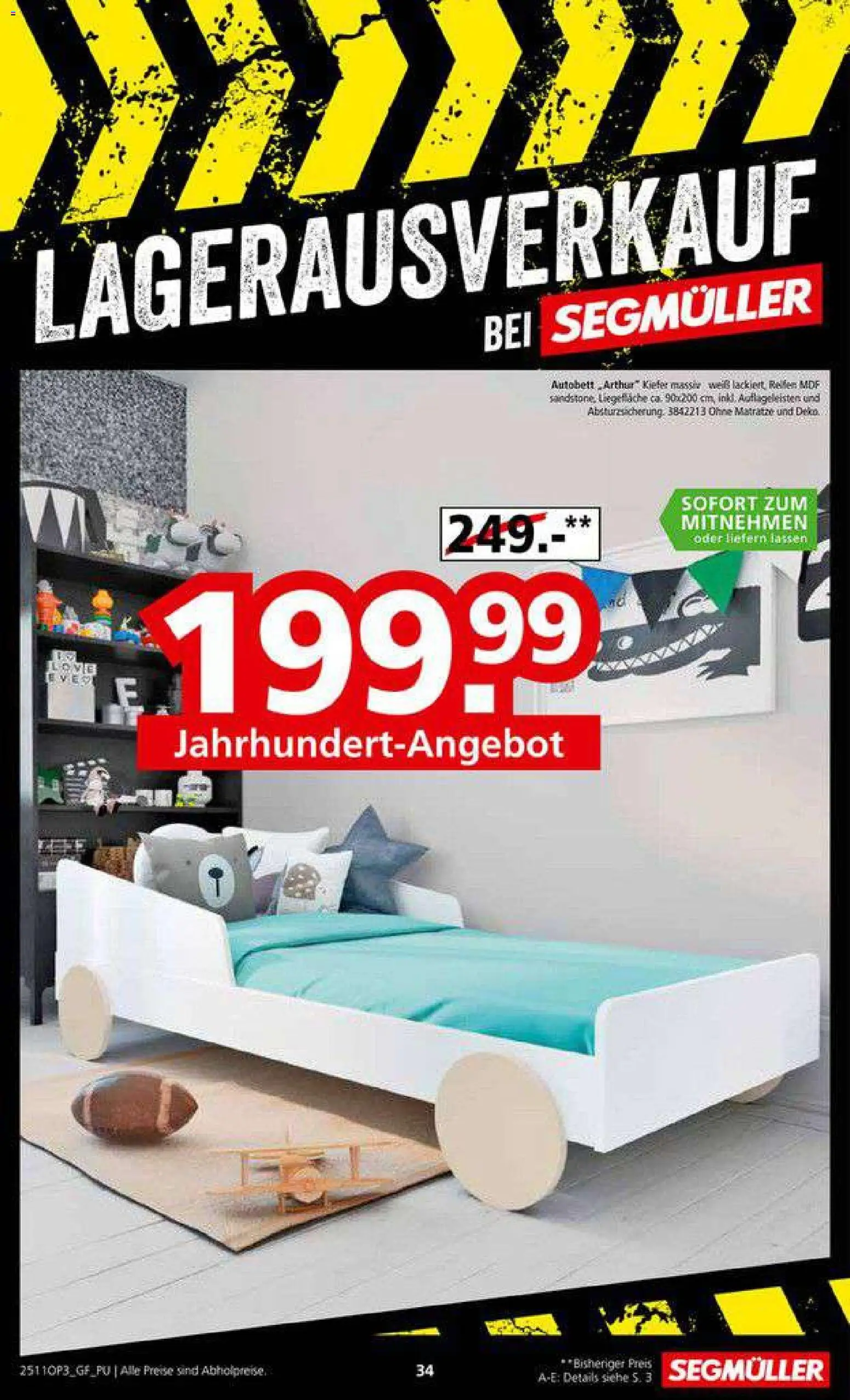 Segmüller Lagerausverkauf bei Segmüller – gültig ab 22.11.2025 | Seite: 34 | Produkte: Matratze