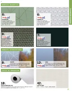 Brico E.Leclerc - Prévisualisation de SABLE, Se découpe et se positionne difficilement. Film électrostatique sans colle pour se protéger des regards indiscrets. Dim.: 67,5 cm x 1,5 m. valide à partir de 01.04.2025 | Page: 27