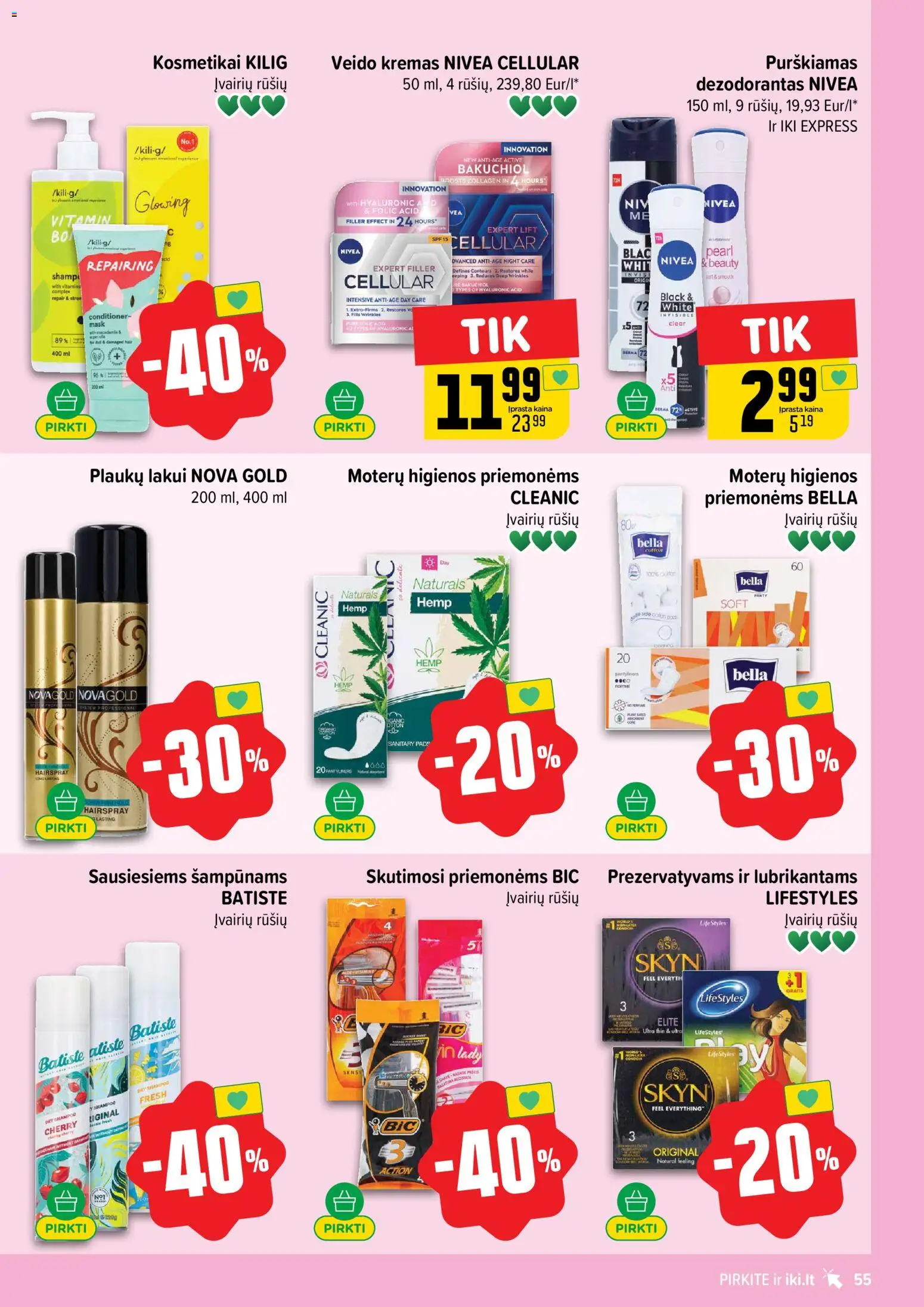 IKI akcijos nuo 20.04.2026 | Puslapis: 55 | Prekių: Kremas, Dezodorantas