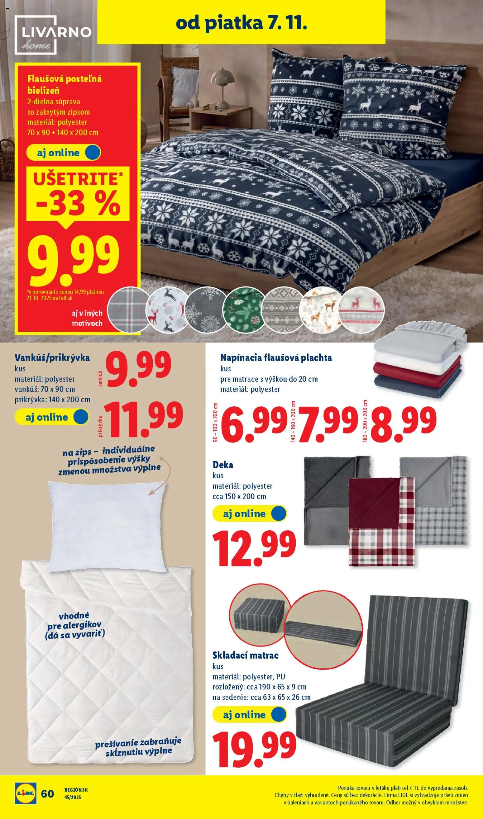 Nové Lidl akcie – leták je platný od 03.11.2025 | Strana: 84 | Produkty: Matrace, Matrac, Plachta, Vankúš
