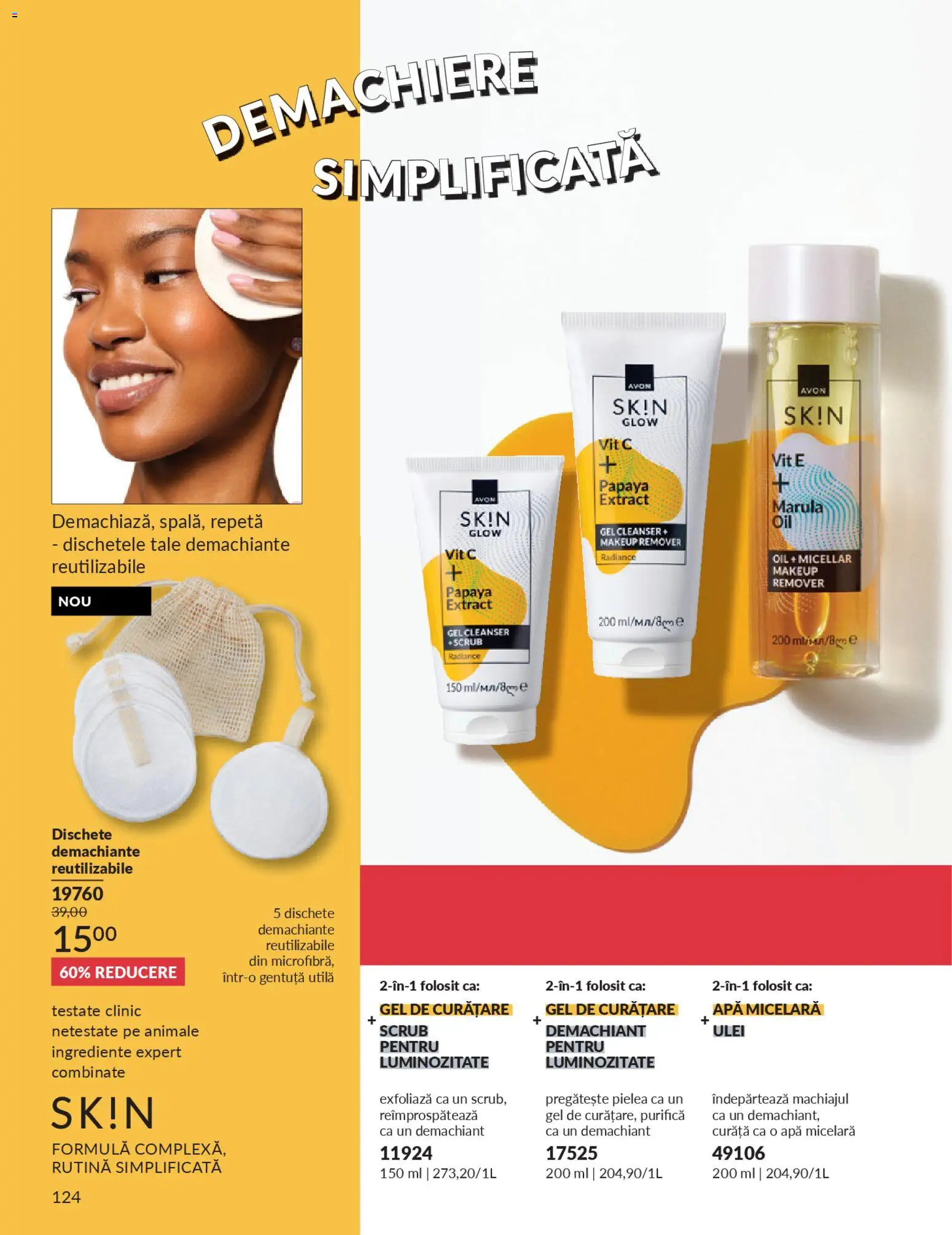 Noul catalog Avon – valabil de la 01.02.2026 | Pagină: 126 | Produse: Demachiant, Scrub, Apă micelară, Apă