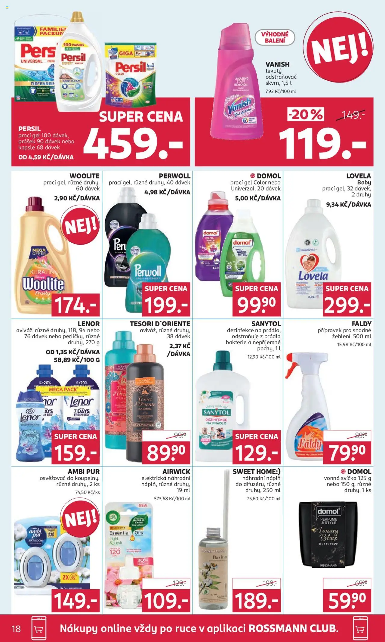 Rossmann leták od 24.09.2025 | Strana: 18 | Produkty: Lenor, Prací gel, Kapsle, Woolite