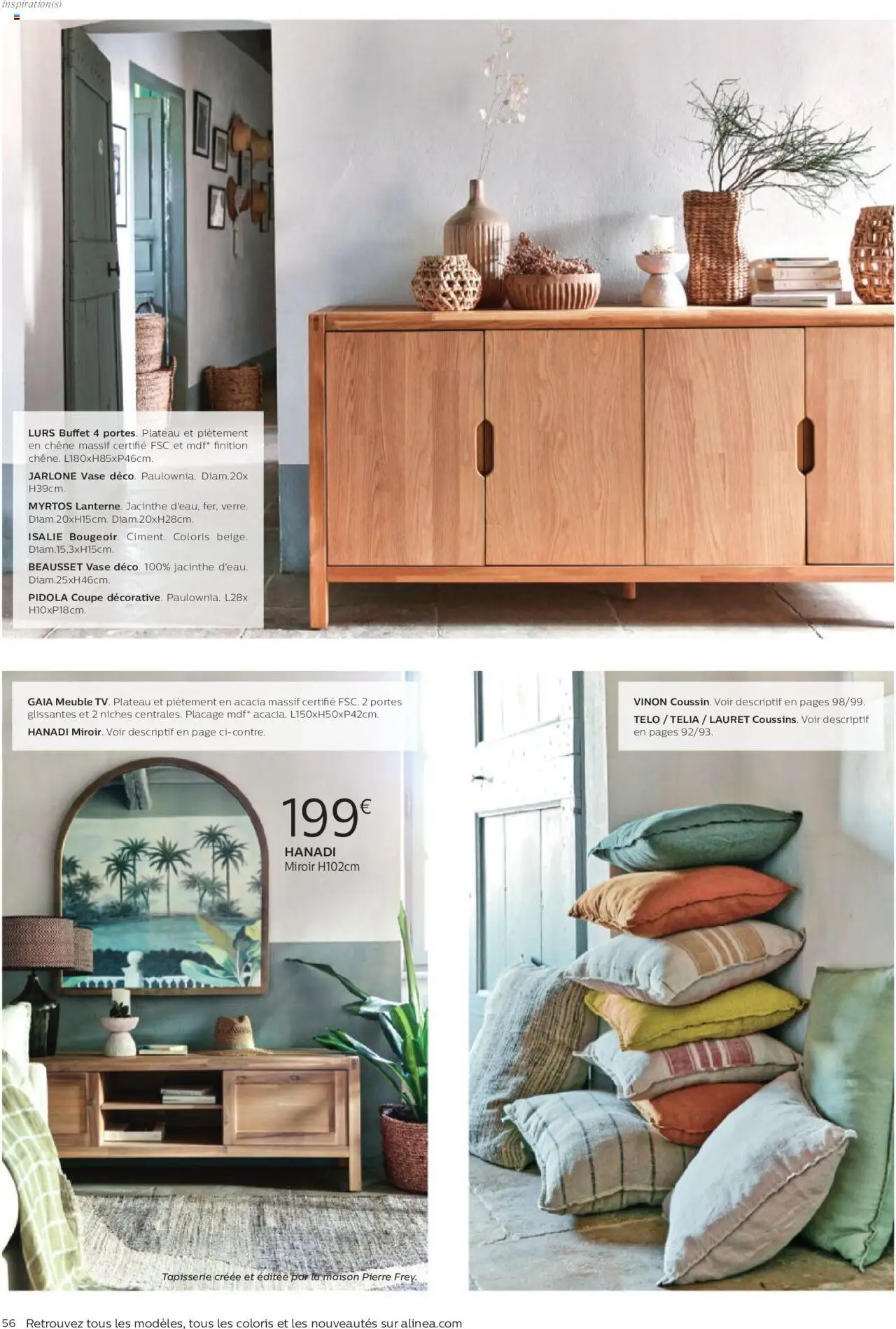 {H1} | Page: 56 | Produits: Buffet, Portes, Miroir, Vase