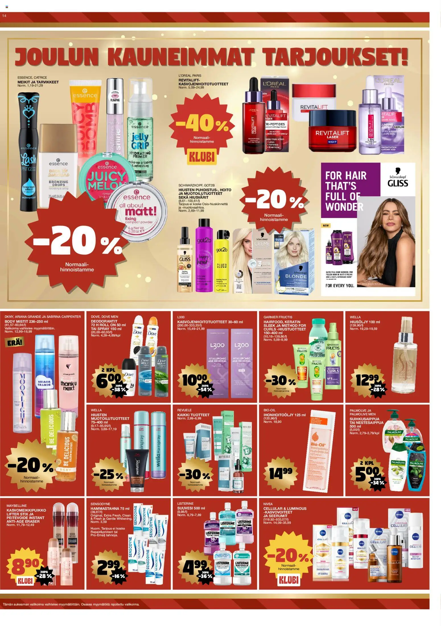 Tokmanni tarjoukset – voimassa 08.12.2025 alkaen | Sivu: 14 | Tuotteet: Peitevoide, Hiusöljy, Hammastahna, Suuvesi