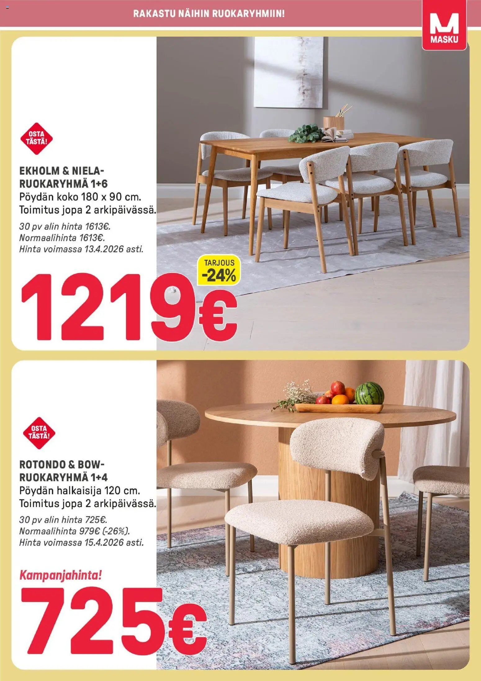 Masku tarjoukset – voimassa 08.04.2026 alkaen | Sivu: 13 | Tuotteet: Ruokaryhmä
