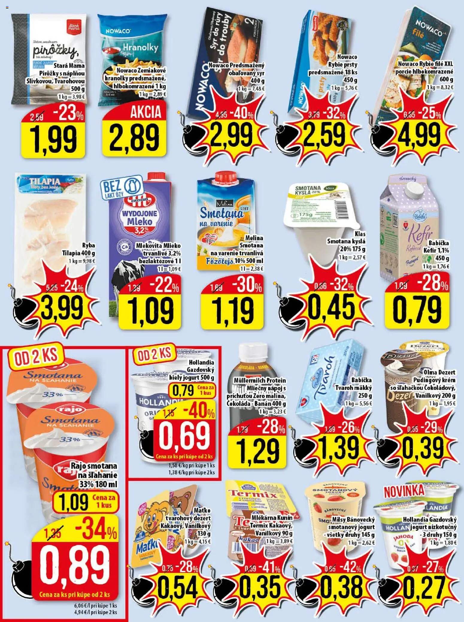 Nové Klas akcie – leták je platný od 02.03.2026 | Strana: 8 | Produkty: Syr, Jogurt, Protein, Krém