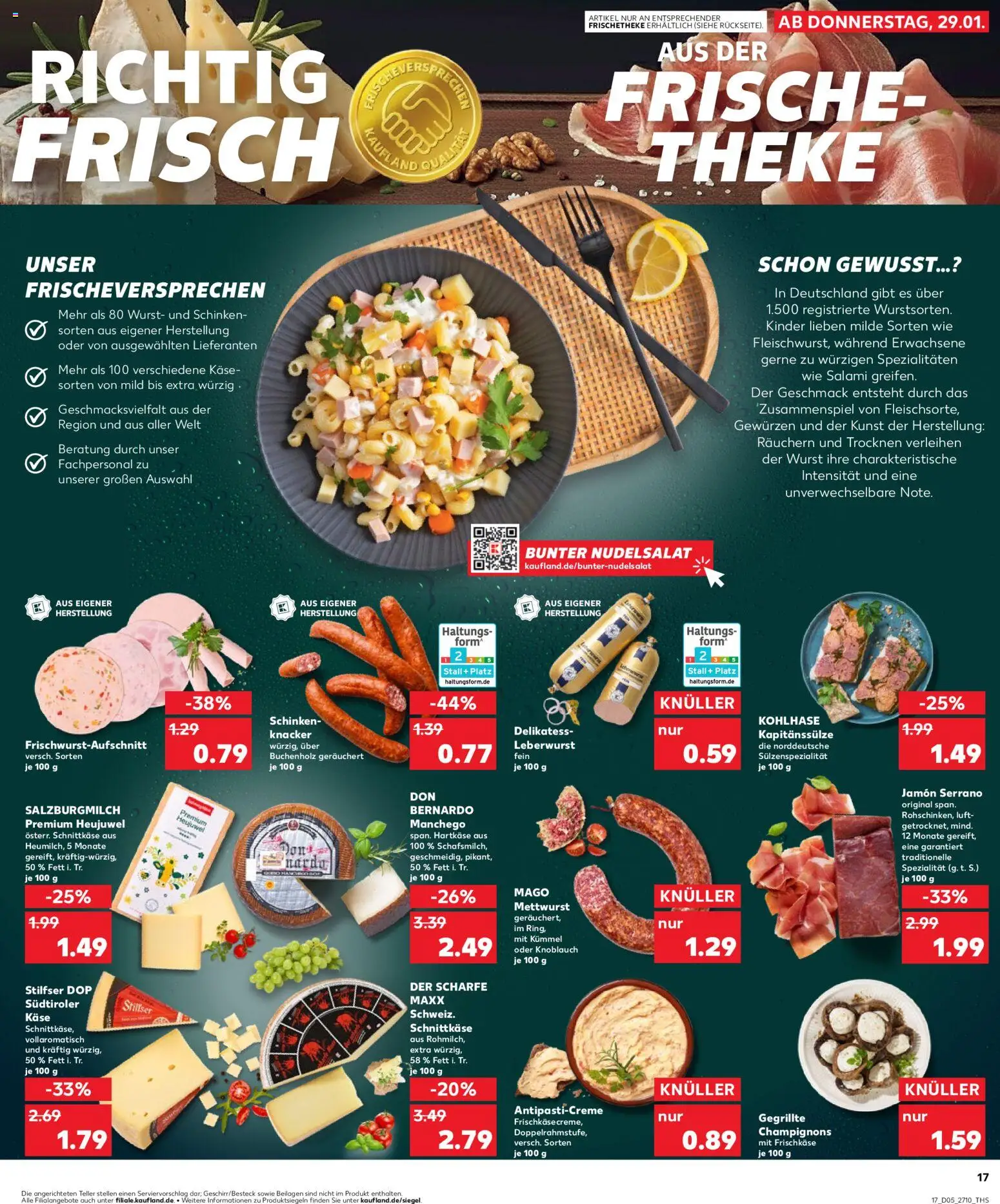 Kaufland prospekt Zeitz	 – gültig ab 01.02.2026 | Seite: 17 | Produkte: Käse, Theke, Wurst, Salami
