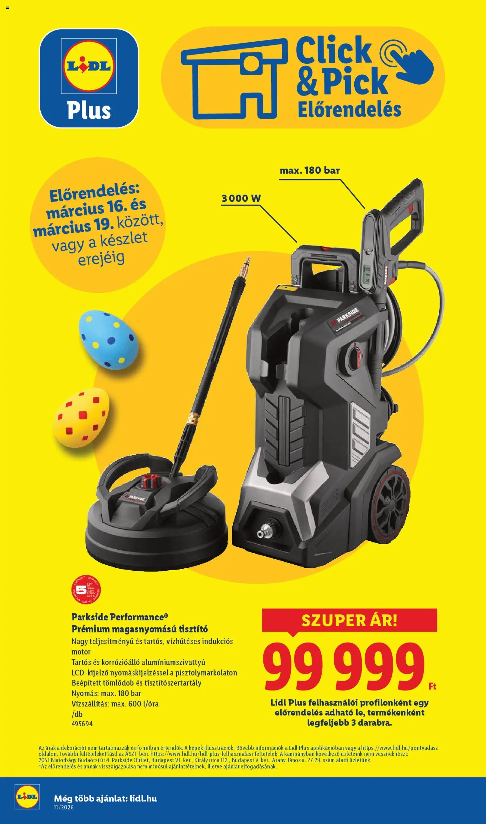 Lidl akciós ujság - amely érvényes a következő dátumtól: 12.03.2026 | Oldal: 60 | Termékek: Parkside, Pick